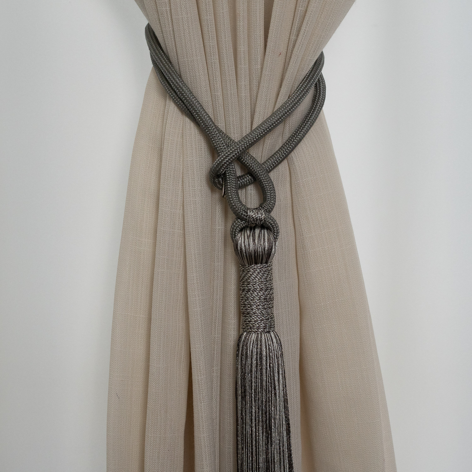 BRAÇADEIRA PARA CORTINA ELEGANCE CINZA MESCLA