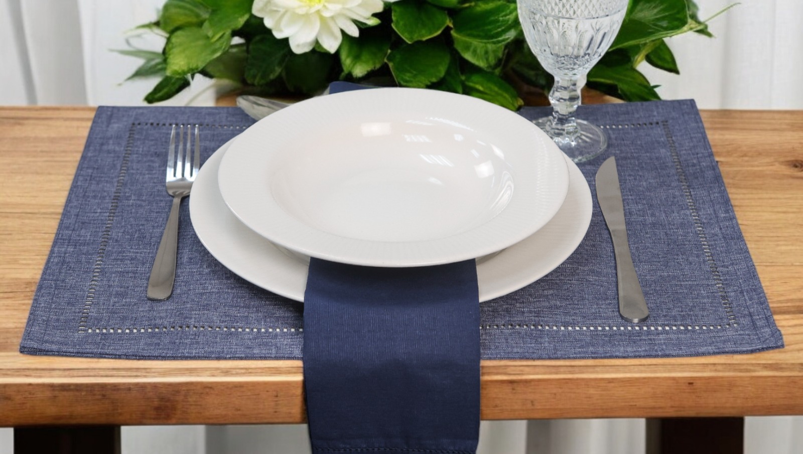 KIT 02 PECAS AMERICANOS 35cm x 50cm GLAMOUR - NAVY 