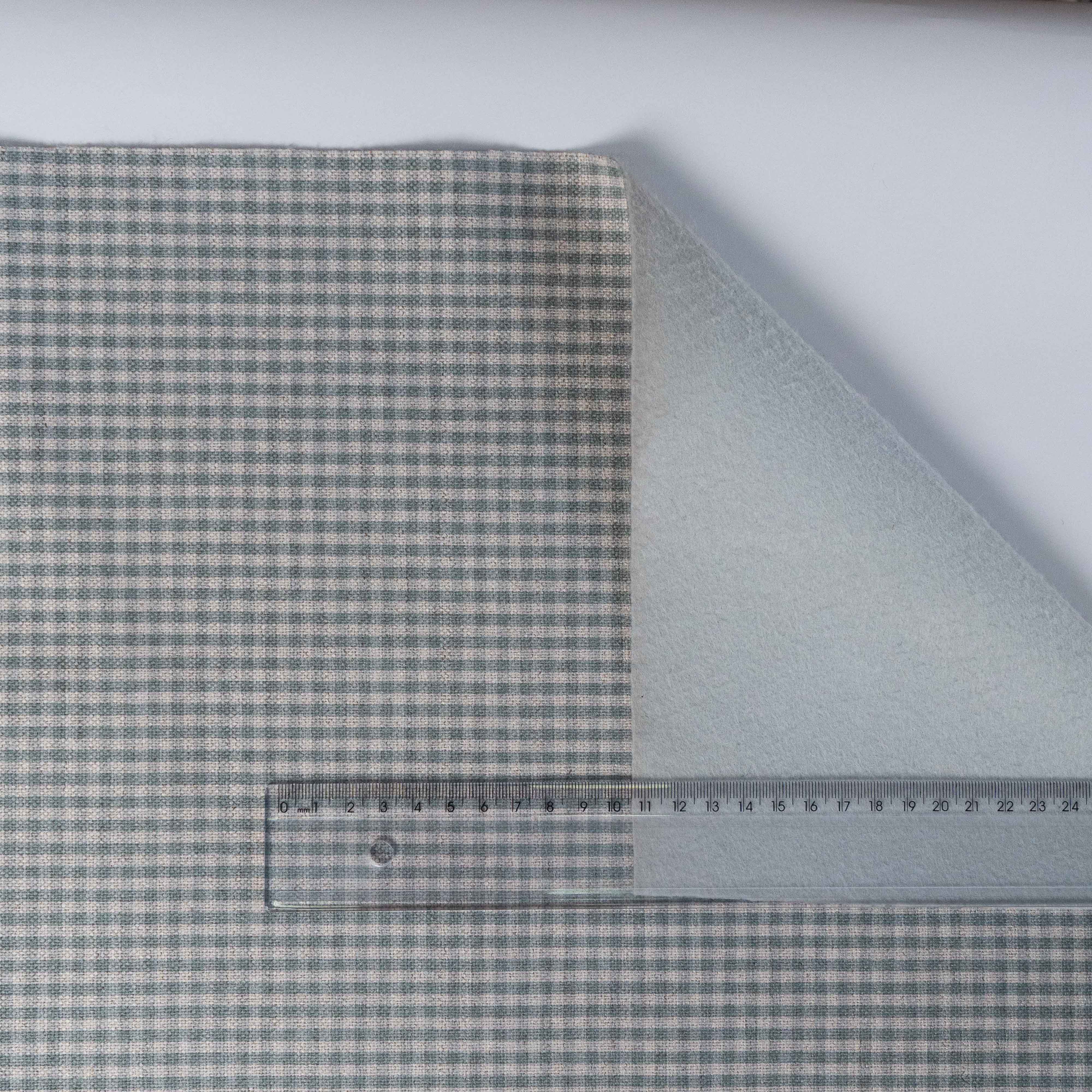LINEN  XADREZ PEQUENO VERDE ÁGUA D02 C21