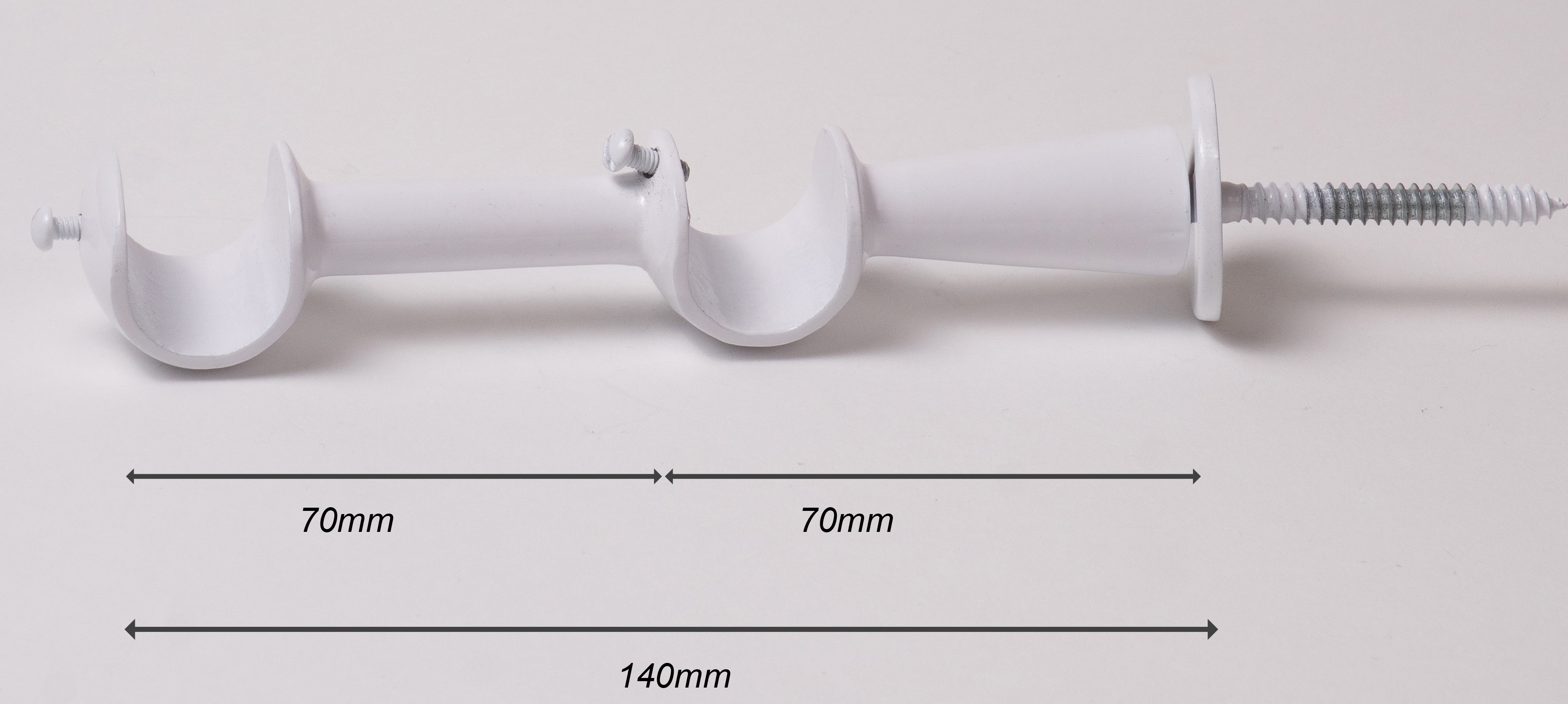 SUPORTE DUPLO DE  PAREDE PARA VARÃO DE 19 E 19mm