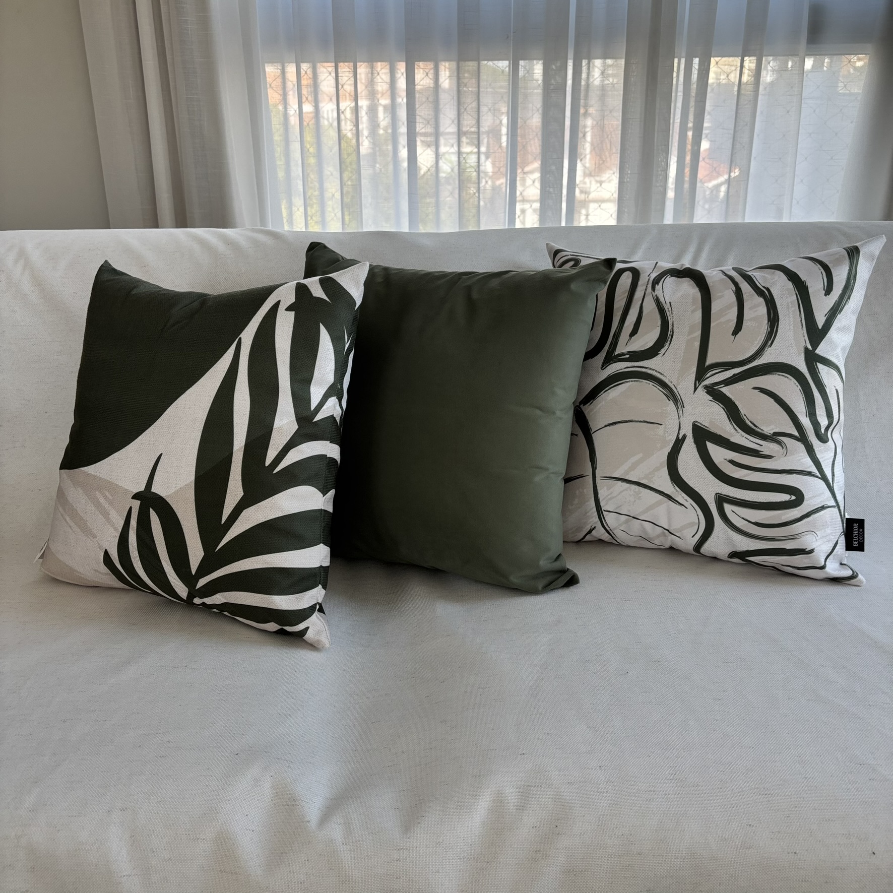 CONJUNTO ALMOFADAS VERDE