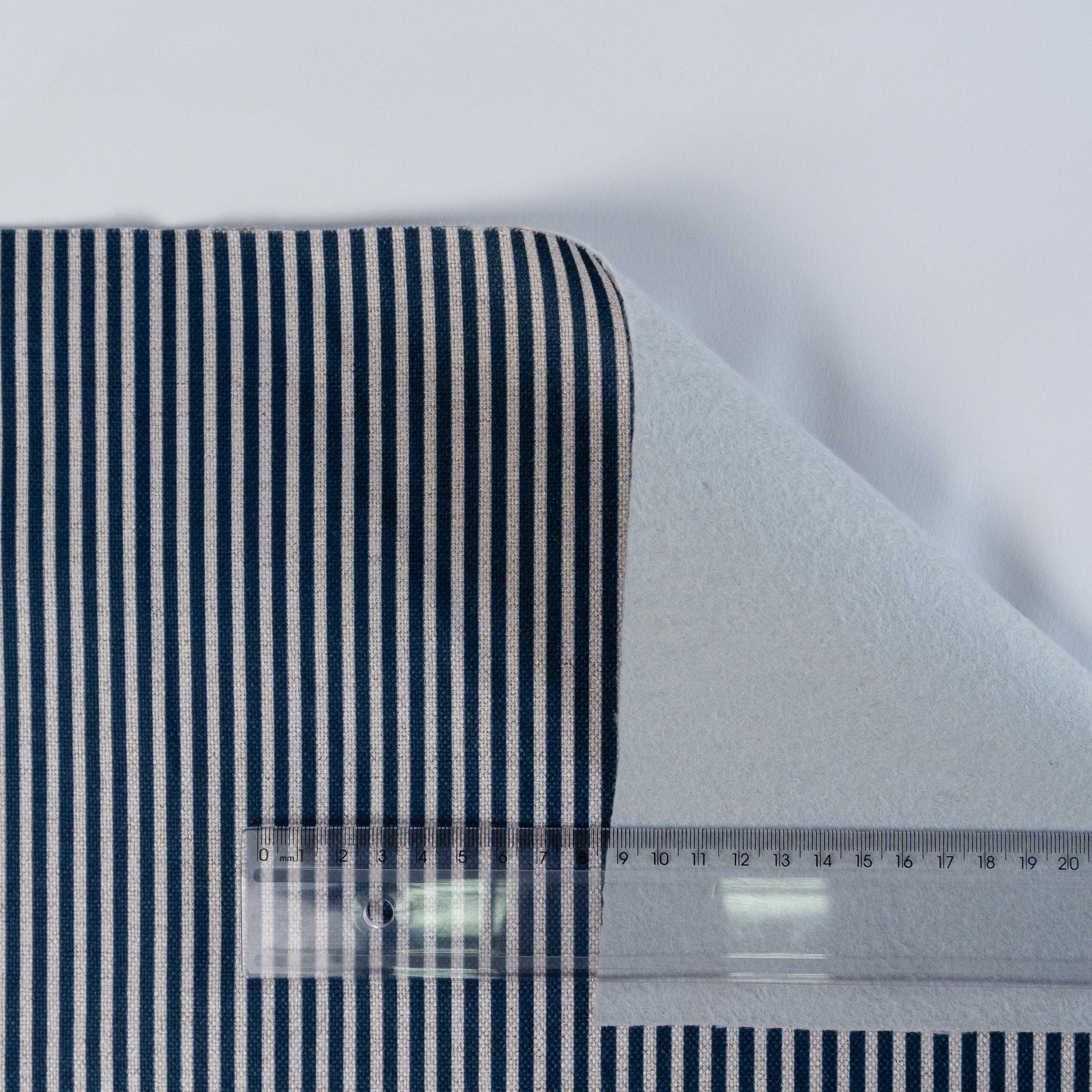 LINEN LISTRA FINA MARINHO D01 C24 TECIDO PARA ESTOFARIA