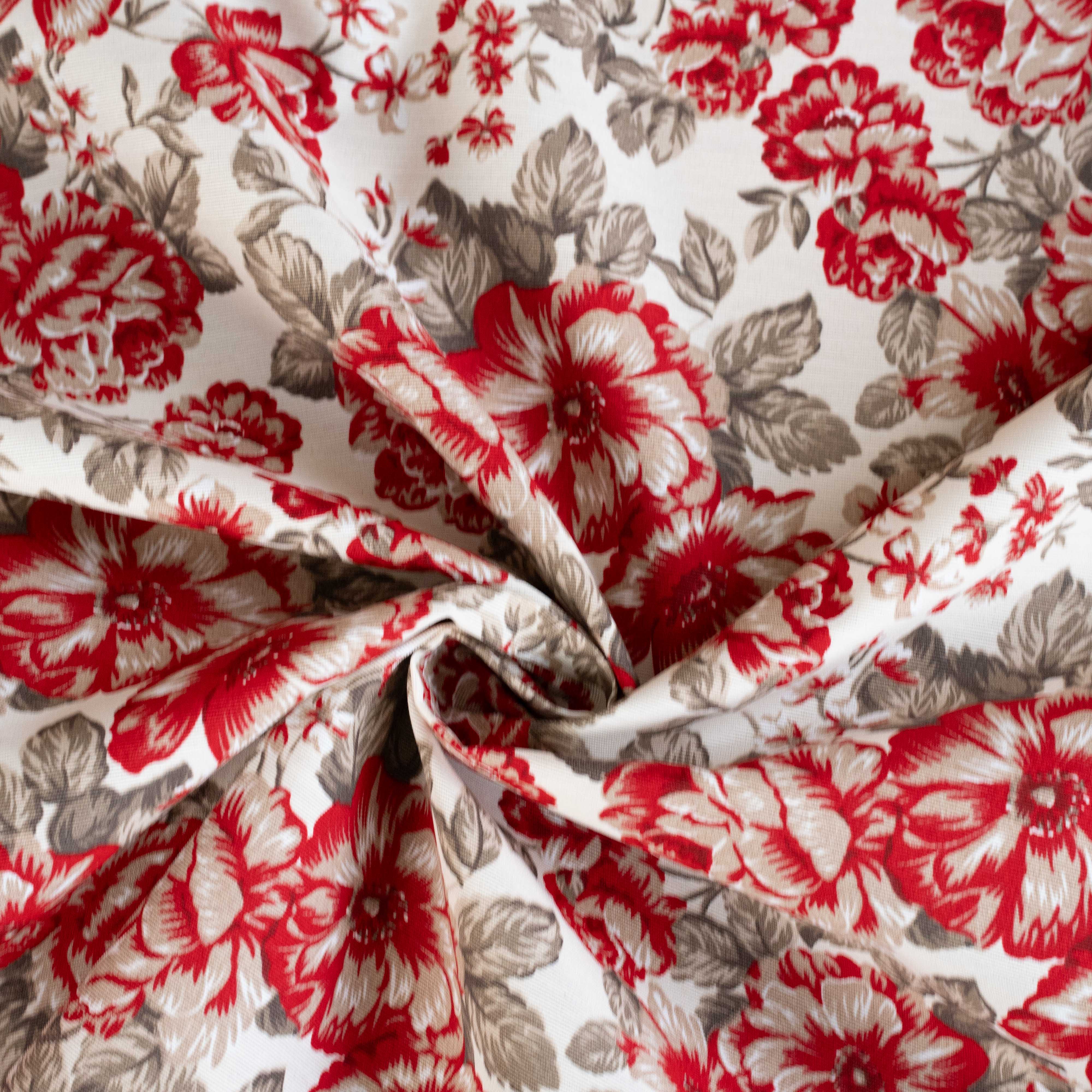 BELIZE FLORAL VERMELHO