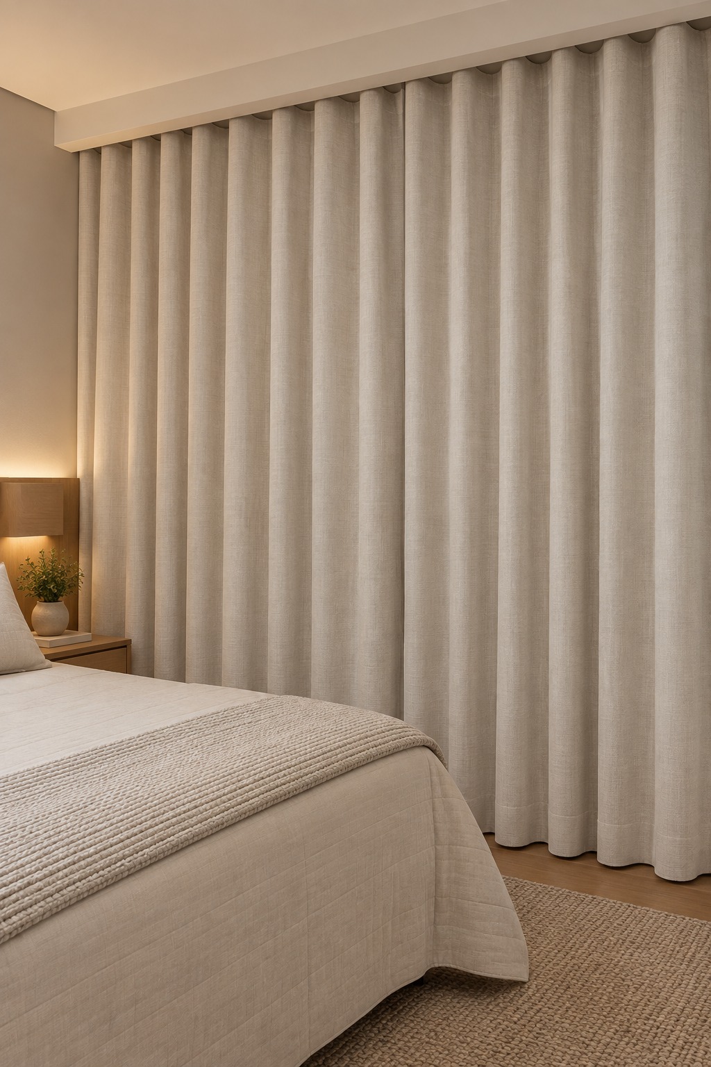TECIDO PARA CORTINA, BLACKOUT 100% LINHO LINEN AREIA
