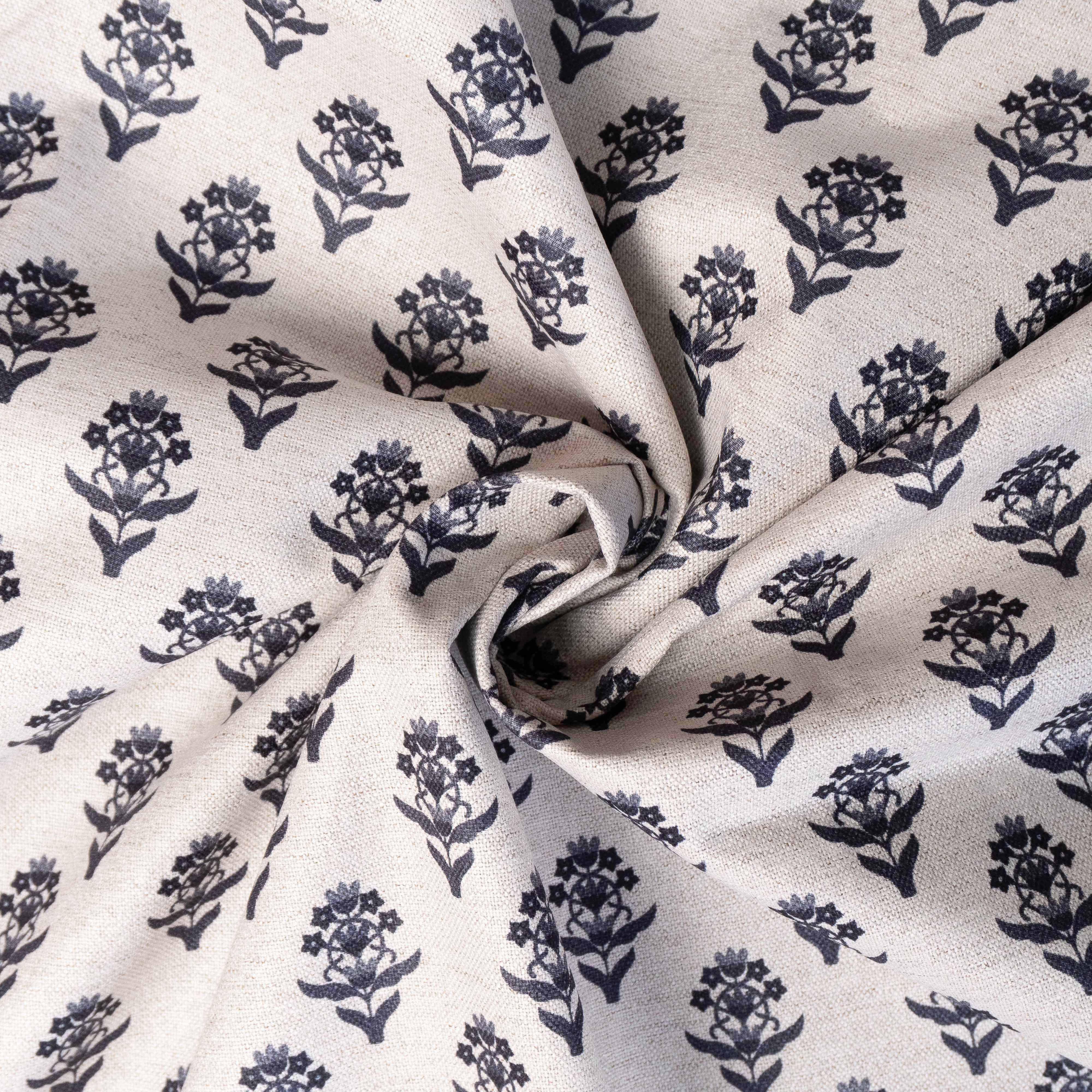 LINEN ESTAMPA FLOR DE LIS PRETO D05 C11