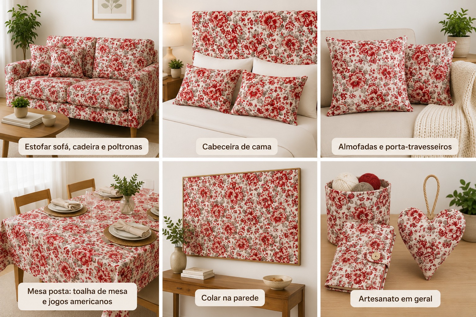 BELIZE FLORAL VERMELHO