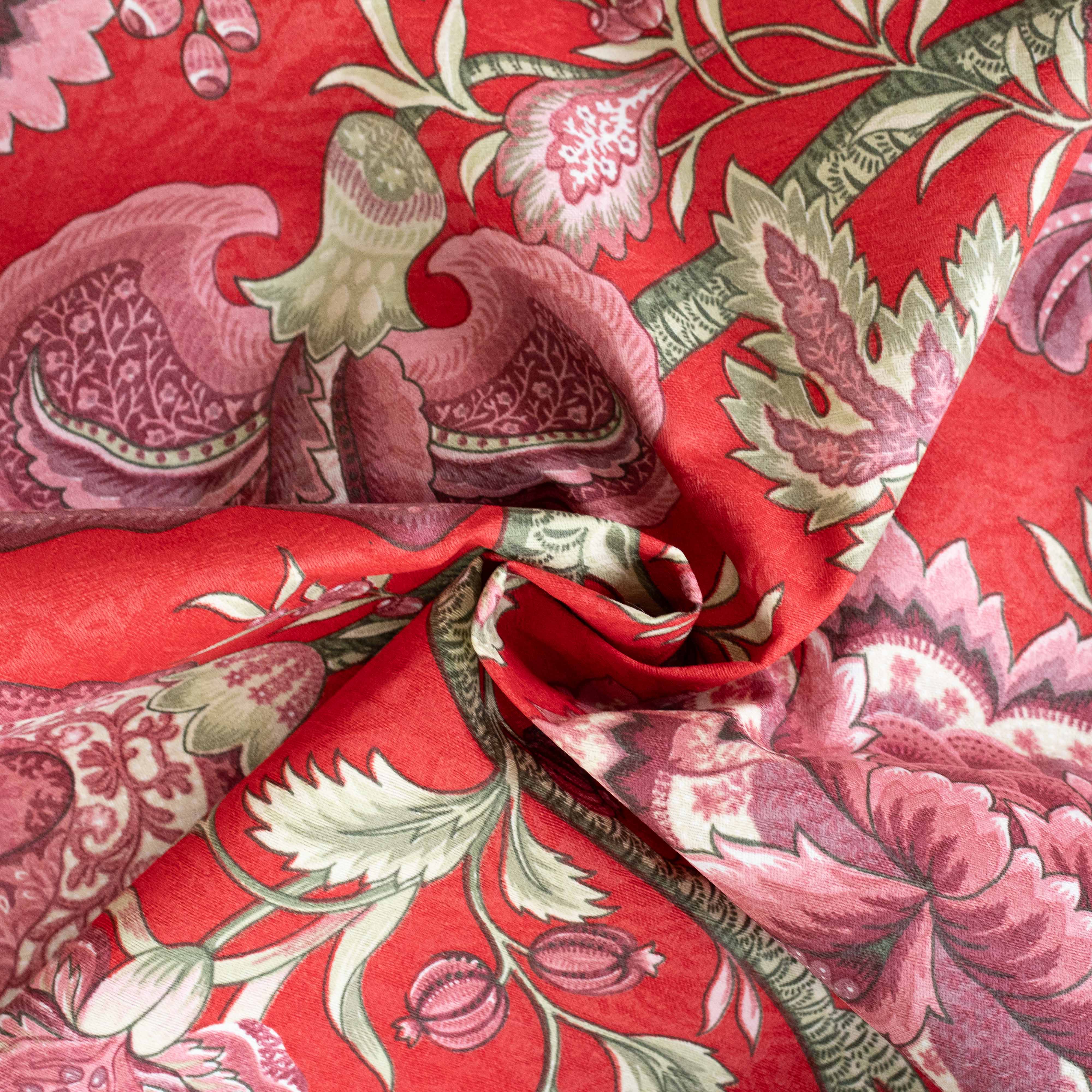 TECIDO PARA ESTOFARIA ESTAMPADO VERMELHO