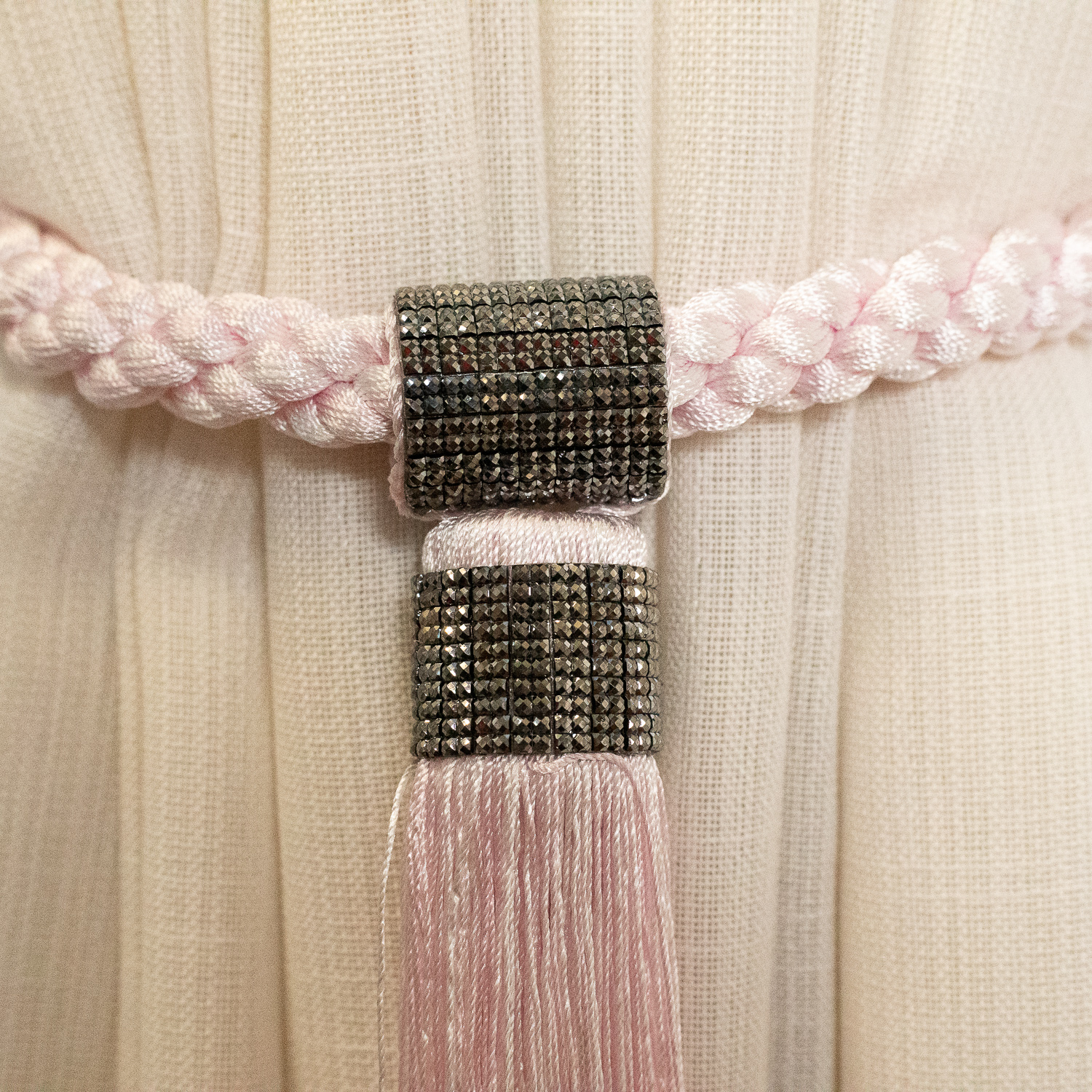 BRAÇADEIRA PARA CORTINA ROSA