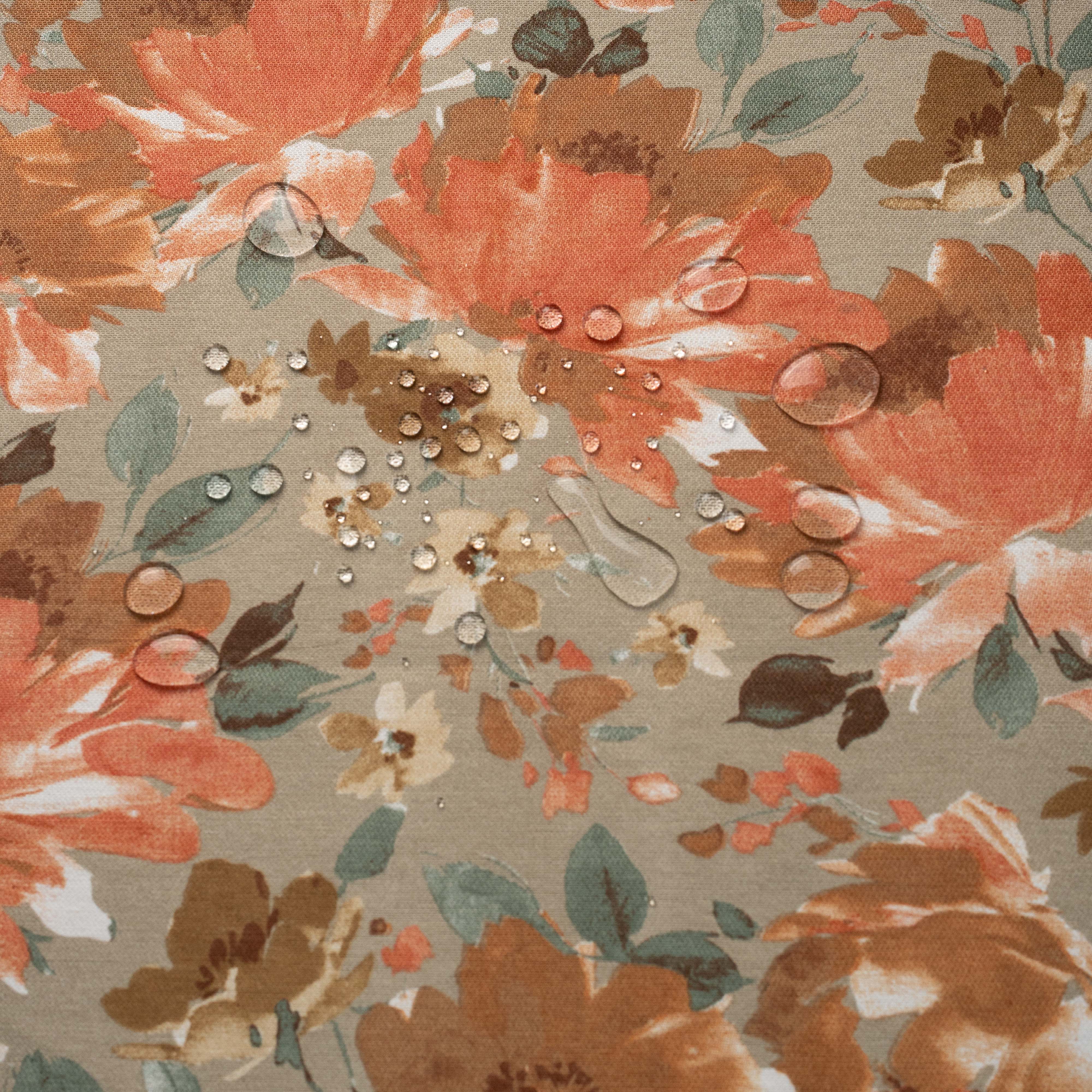 TECIDO ESTAMPADO ALGODÃO FLORAL TONS TERRA FIAMA