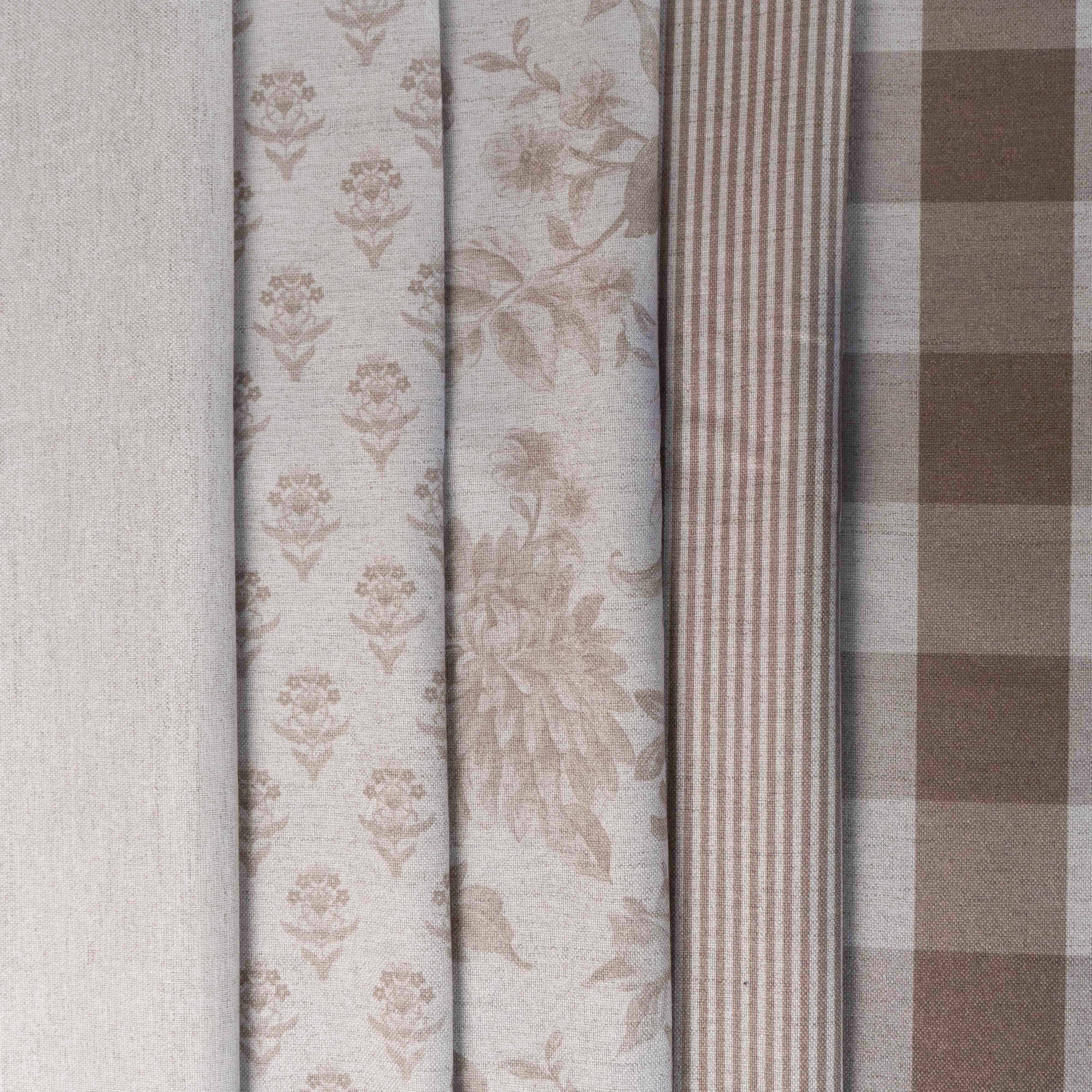 LINEN  ESTAMPA FLOR DE LIS BEGE D05 C08
