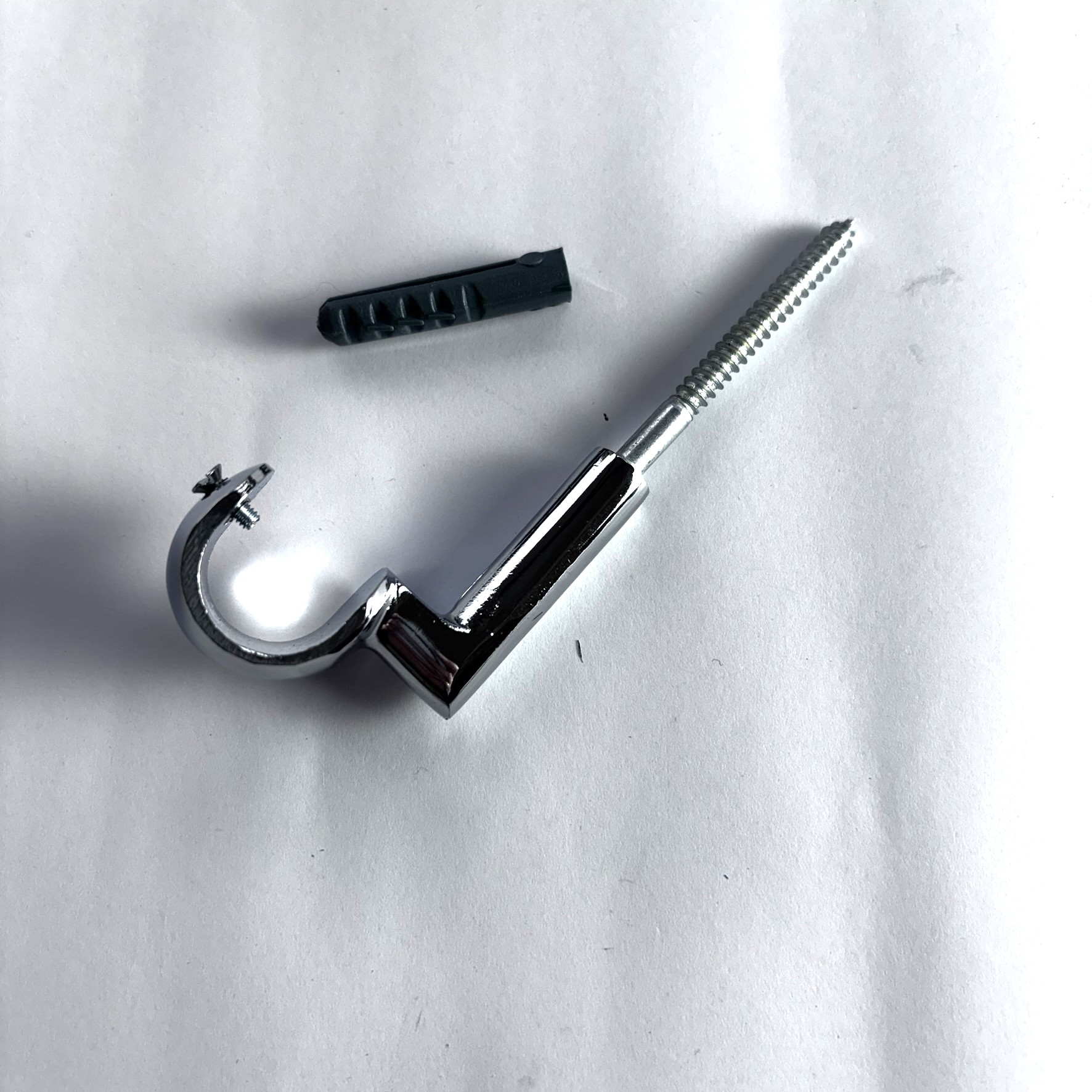 SUPORTE DE TETO PARA VARAO CORTINA DE  19mm - CROMADO
