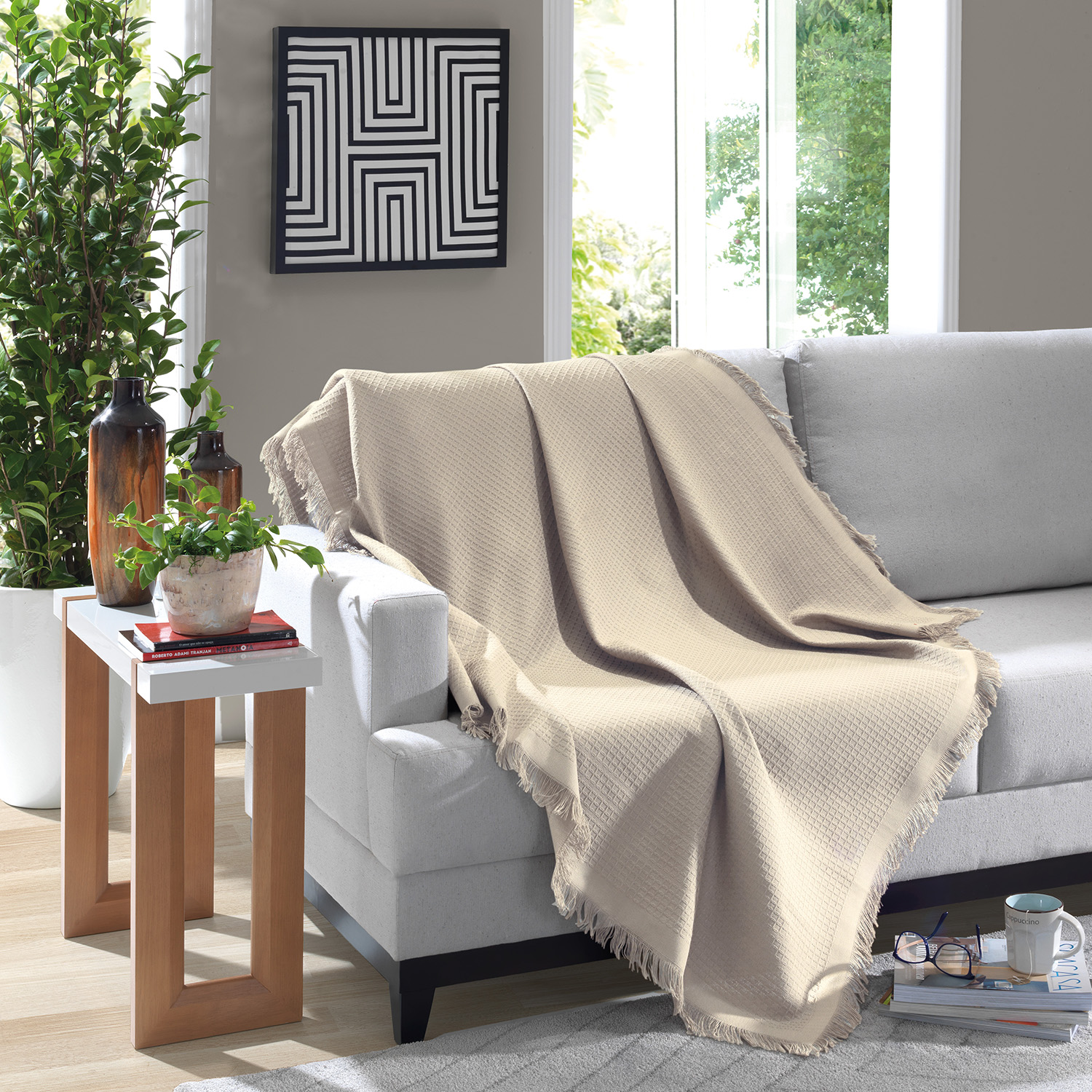 MANTA MARROCOS 1.50X2.10M - Bege
