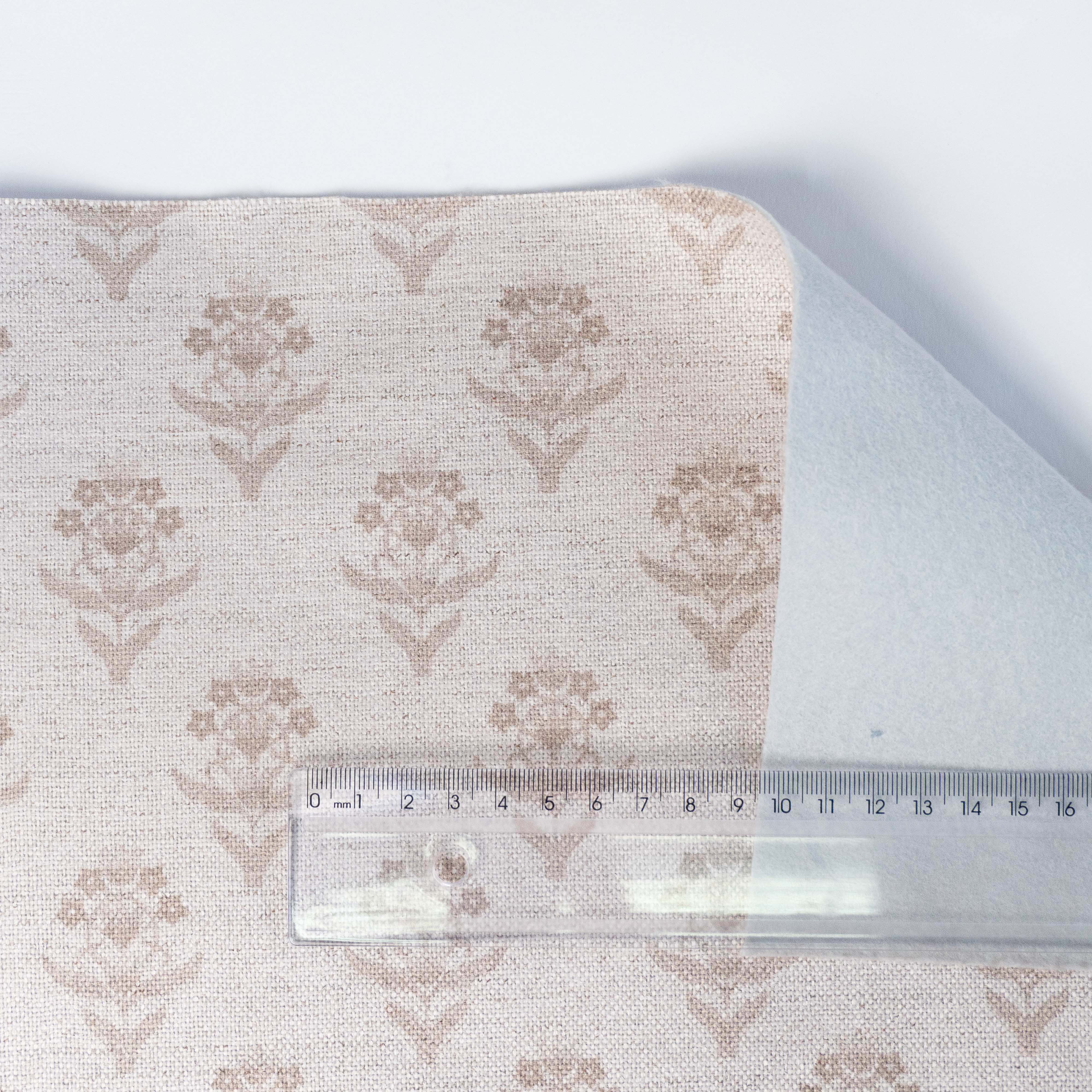 LINEN  ESTAMPA FLOR DE LIS BEGE D05 C08