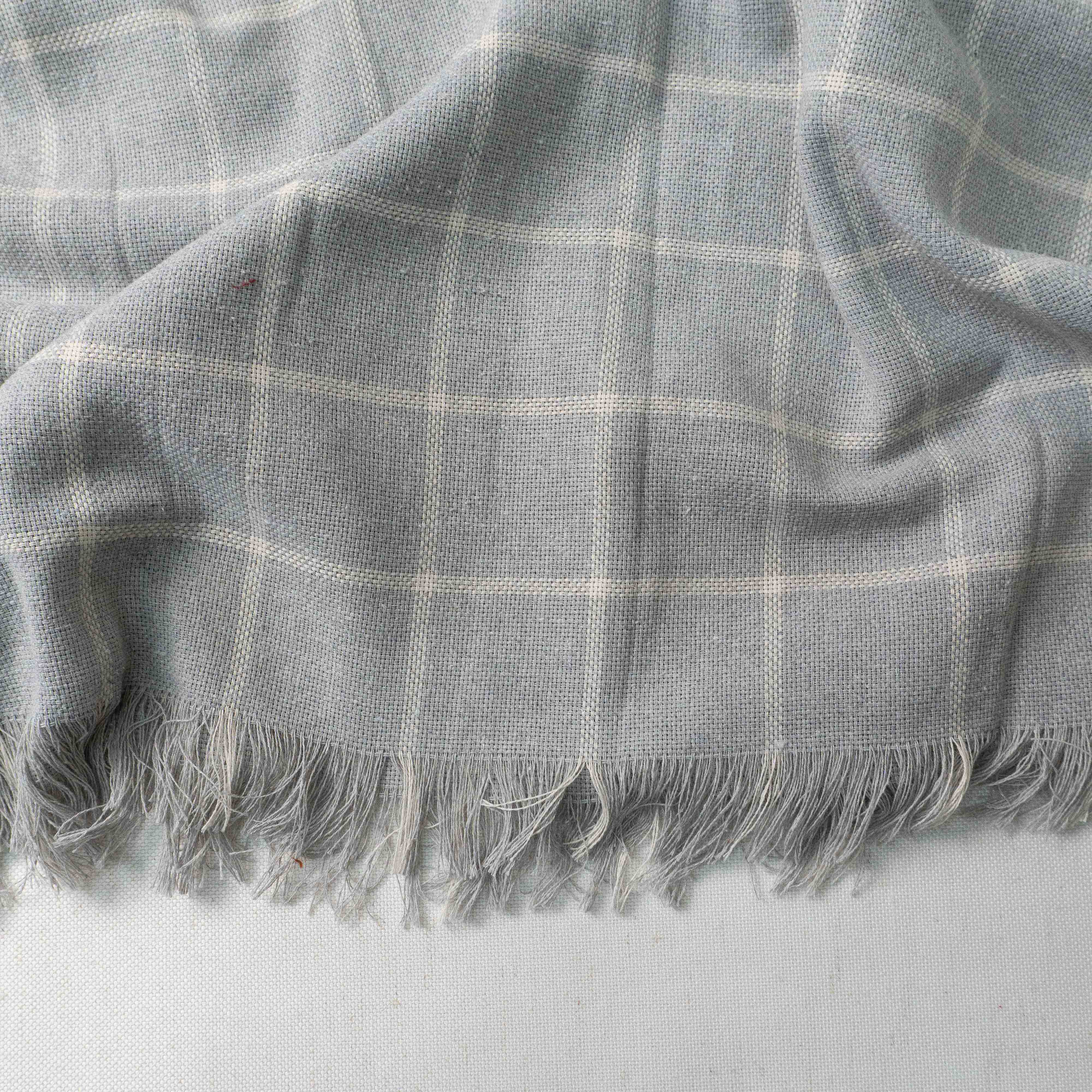 MANTA PARA SOFÁ  XADREZ 1,45x2.00 - Cinza