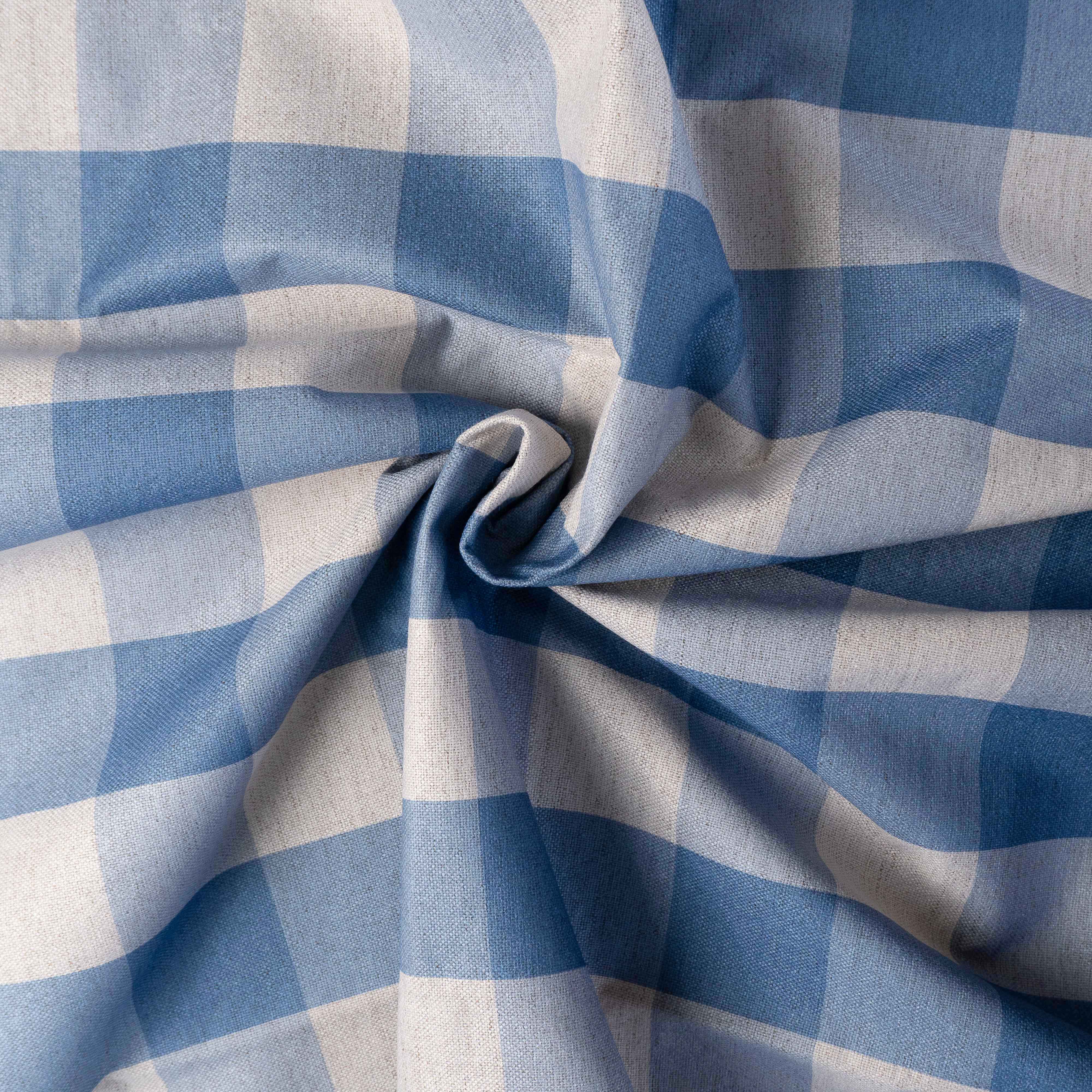 LINEN  XADREZ GRANDE AZUL D04 C22