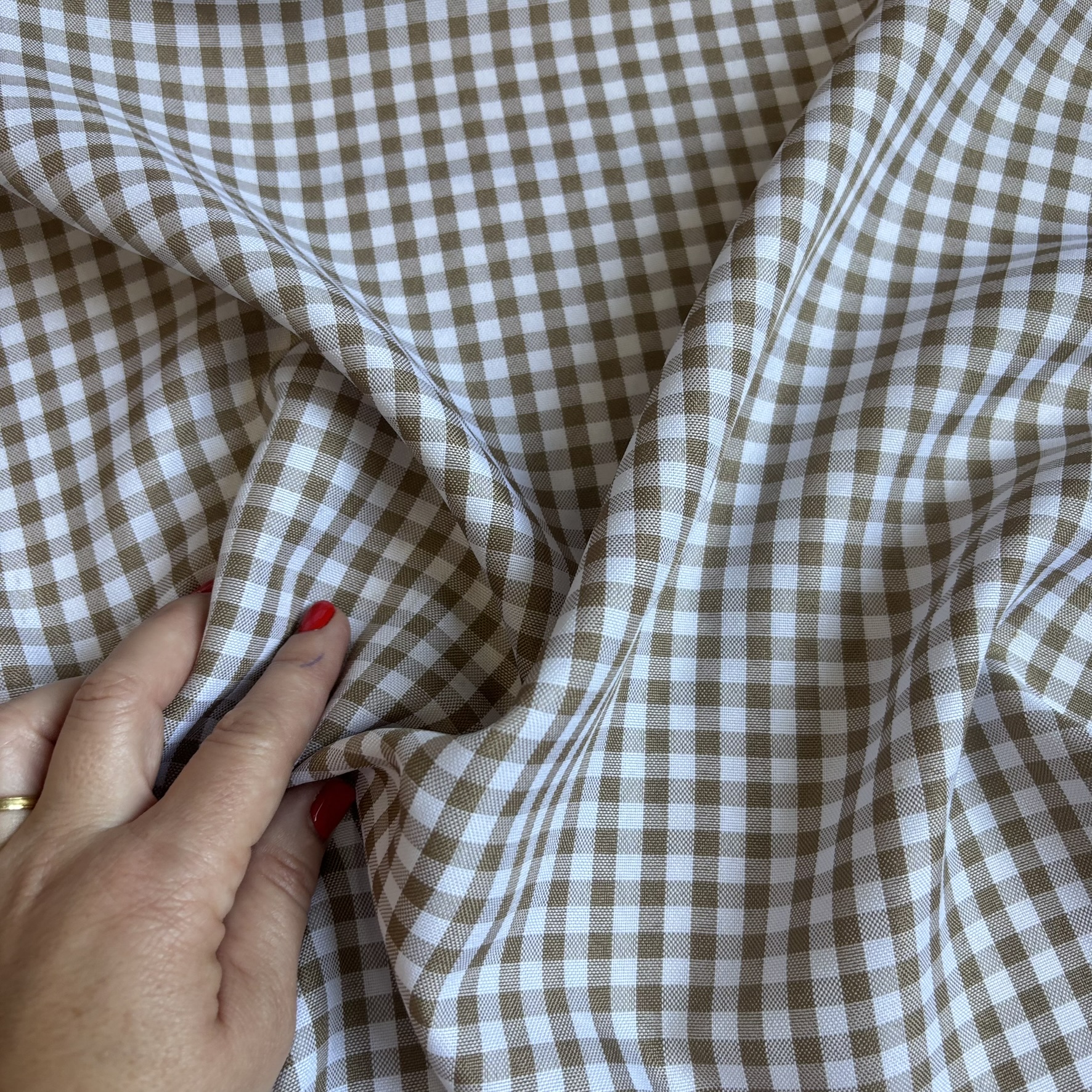 OXFORD XADREZ MIÚDO BEGE