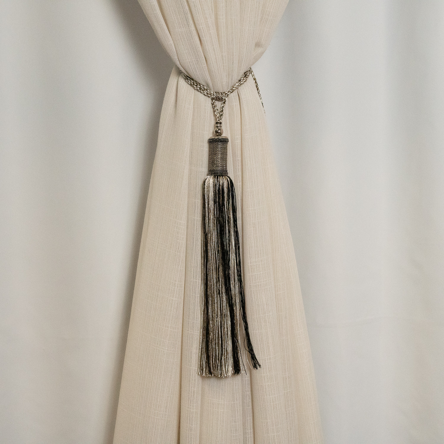 BRAÇADEIRA PARA CORTINA MESCLA PRETO