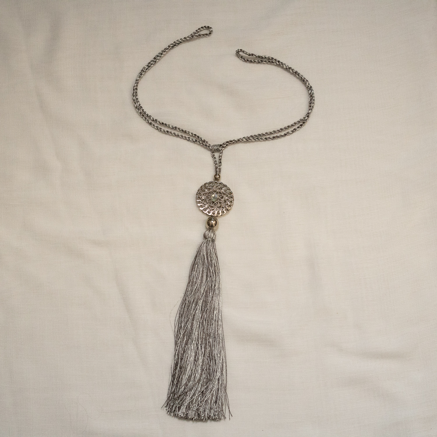 BRAÇADEIRA  PARA CORTINA ELEGANCE MESCLA CINZA
