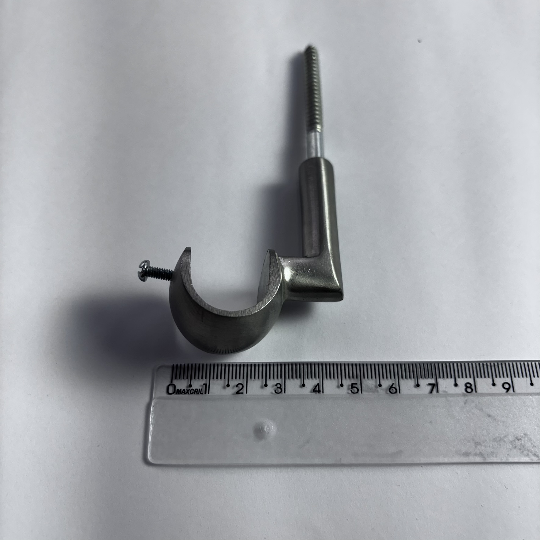 SUPORTE DE TETO PARA VARAO DE  19mm - AÇO ESCOVADO