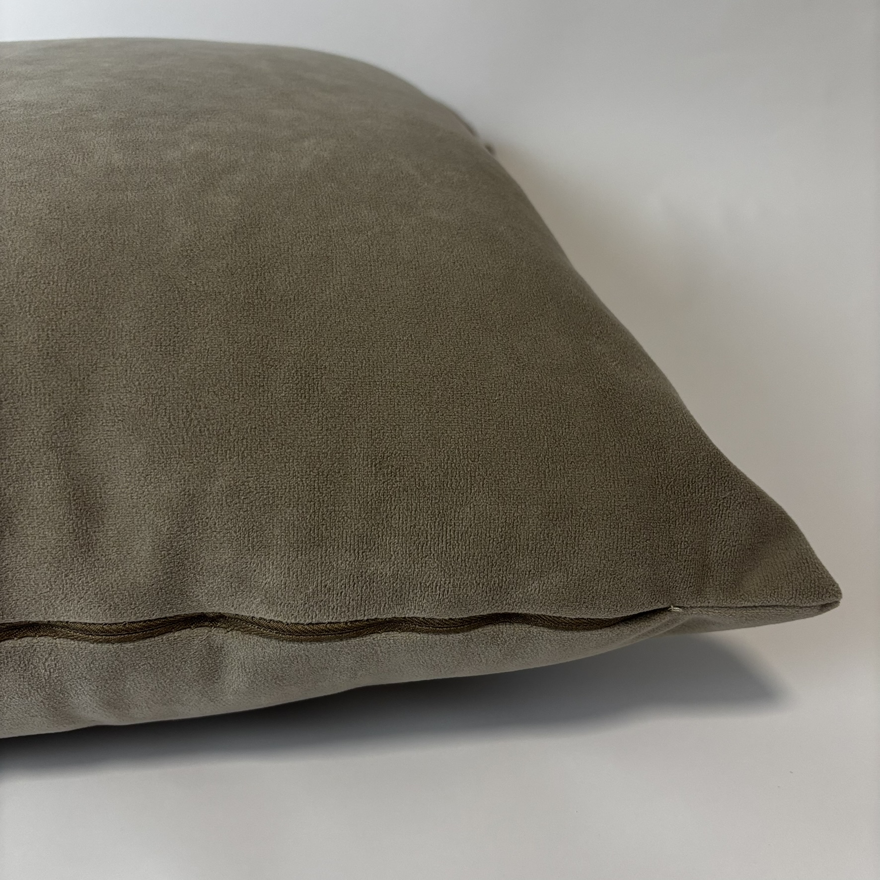 CAPA PARA ALMOFADA 50 X 50 CM VELUDO SUEDE BEGE 