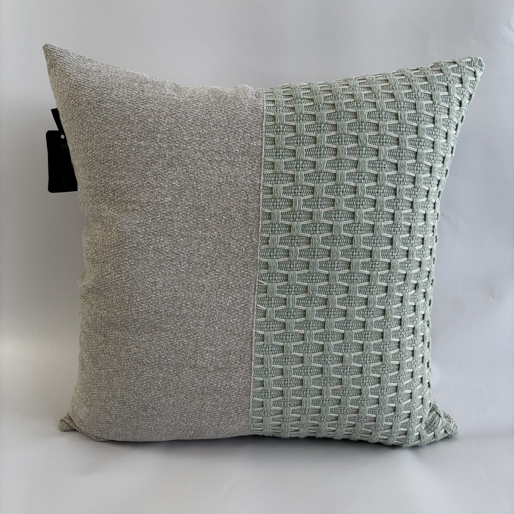 CAPA PARA ALMOFADA 50 X 50 CM TRAMADO GRANDE VERDE CLARO 