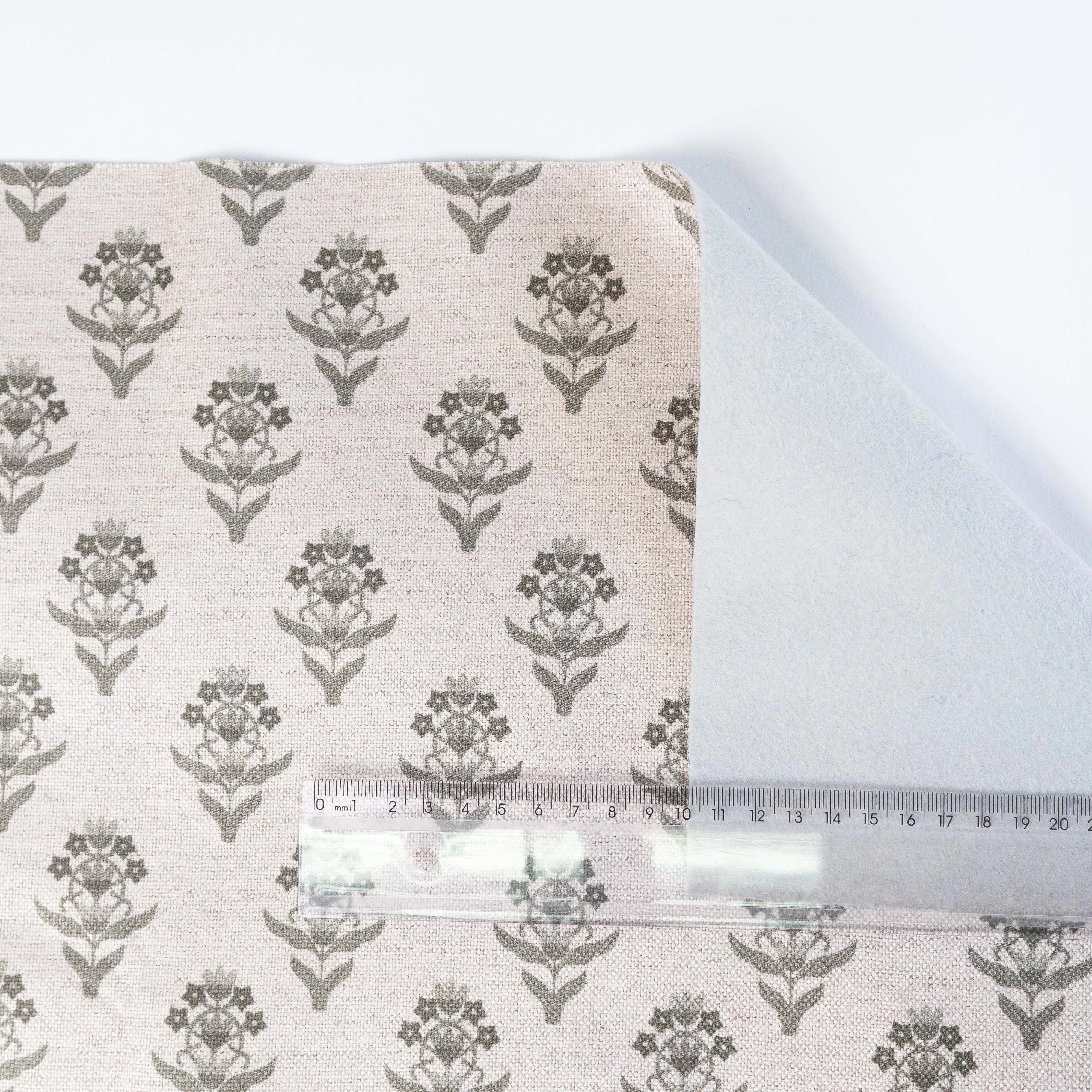 LINEN  FLOR DE LIS VERDE D05 C09
