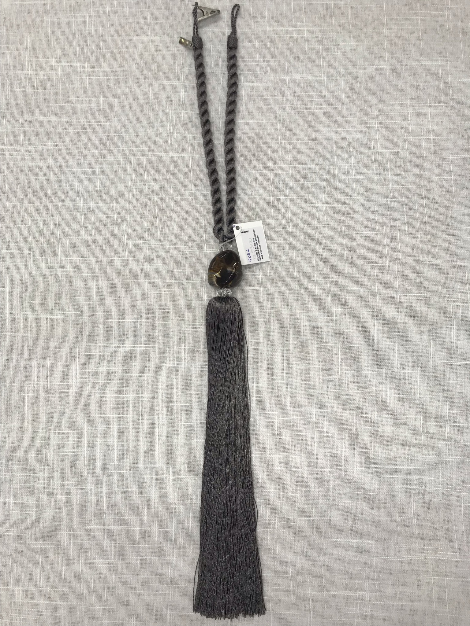BRAÇADEIRA  PARA CORTINA ELEGANCE MESCLA CINZA