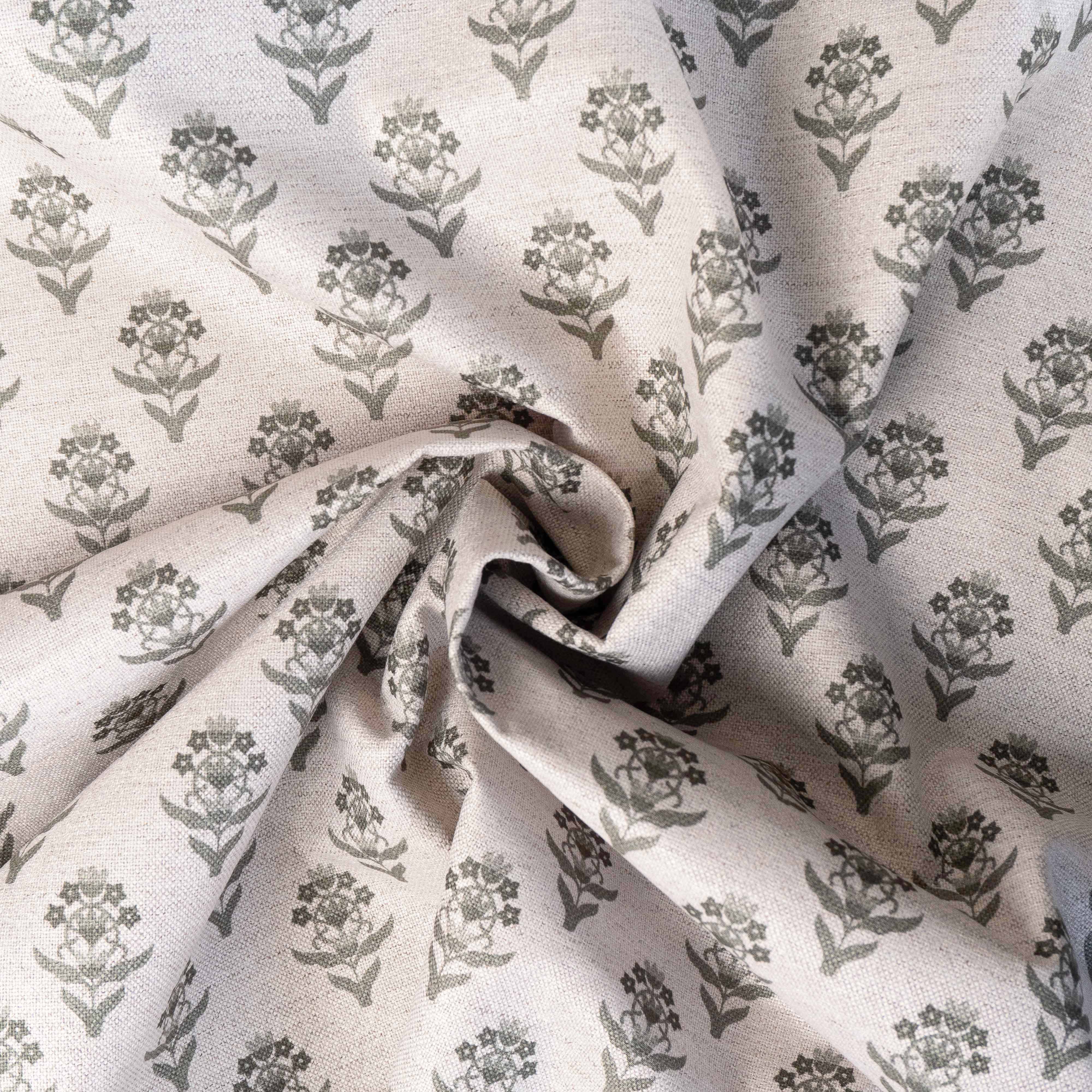 LINEN  FLOR DE LIS VERDE D05 C09