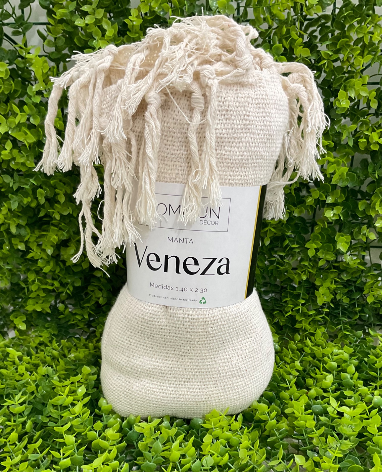 MANTA VENEZA 1,80X2,30 NATURAL