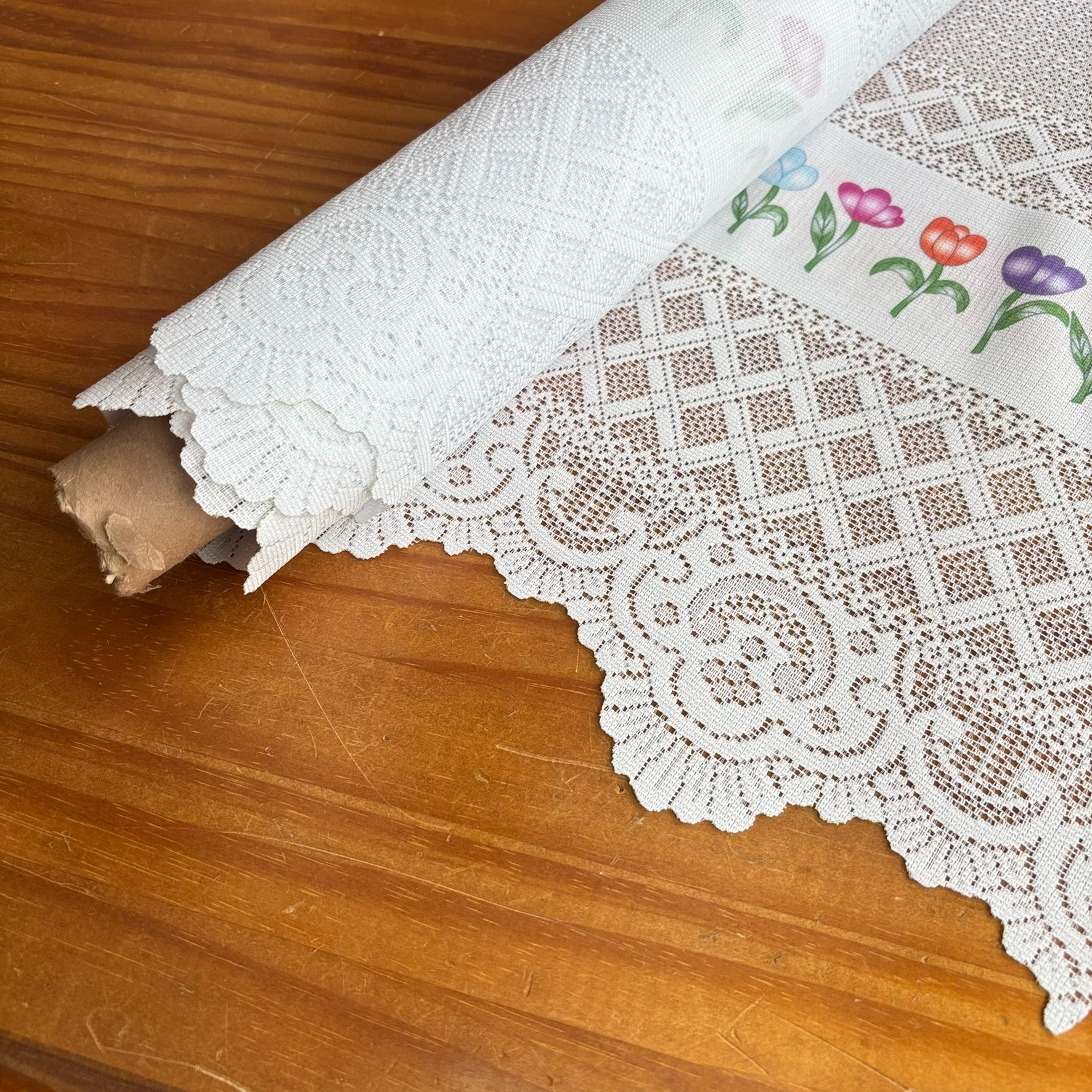 RENDA BRANCA FLORES 50CM
