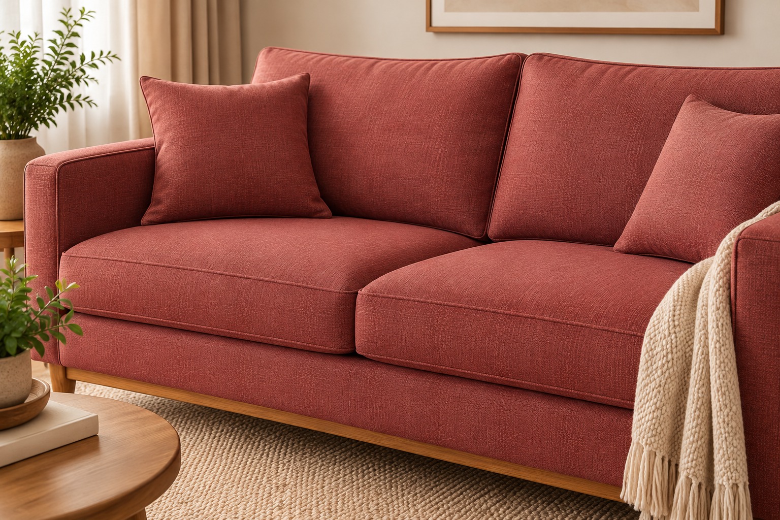 TECIDO PARA ESTOFARIA E DECORAÇÃO LINHO LINEN CEREJA  C26