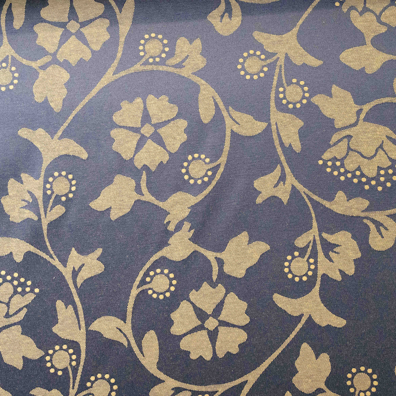 TECIDO JAKARD DE ALGODÃO MONARCA ESTAMPADO AZUL MARINHO