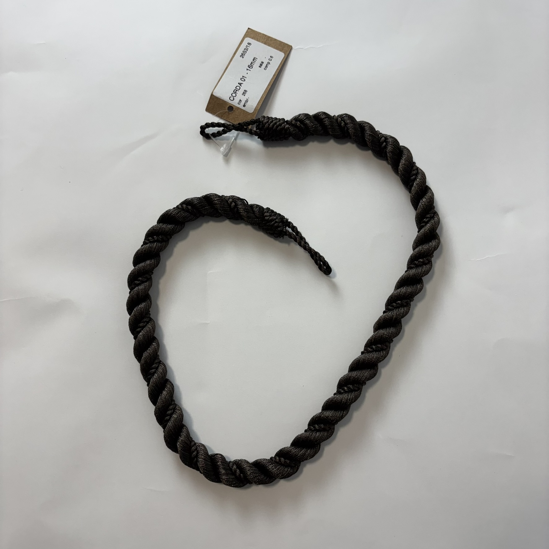 BRAÇADEIRA PARA CORTINA CORDA 16MM MARROM