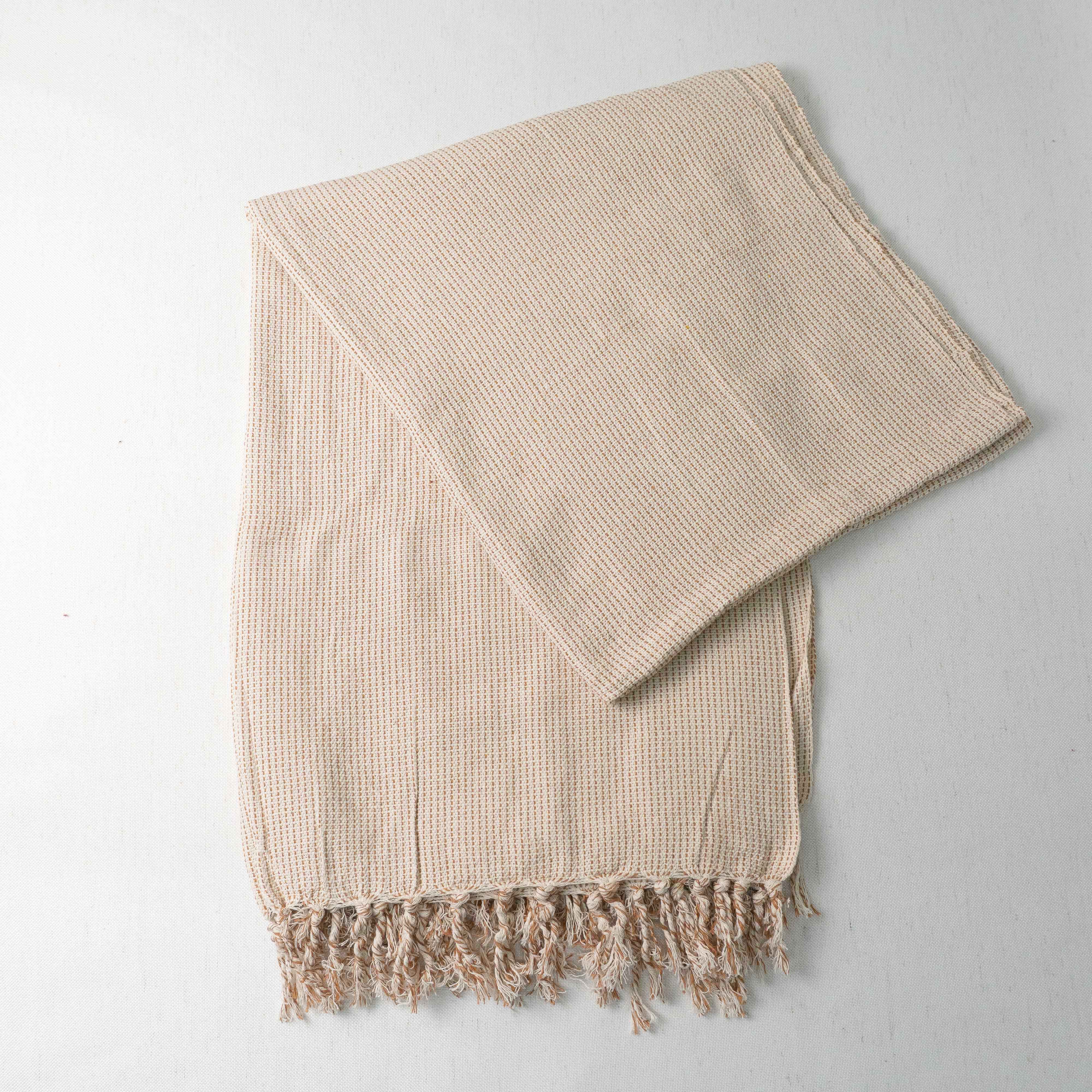 MANTA VENEZA 1,80X2,30 PONTILHADO BEGE