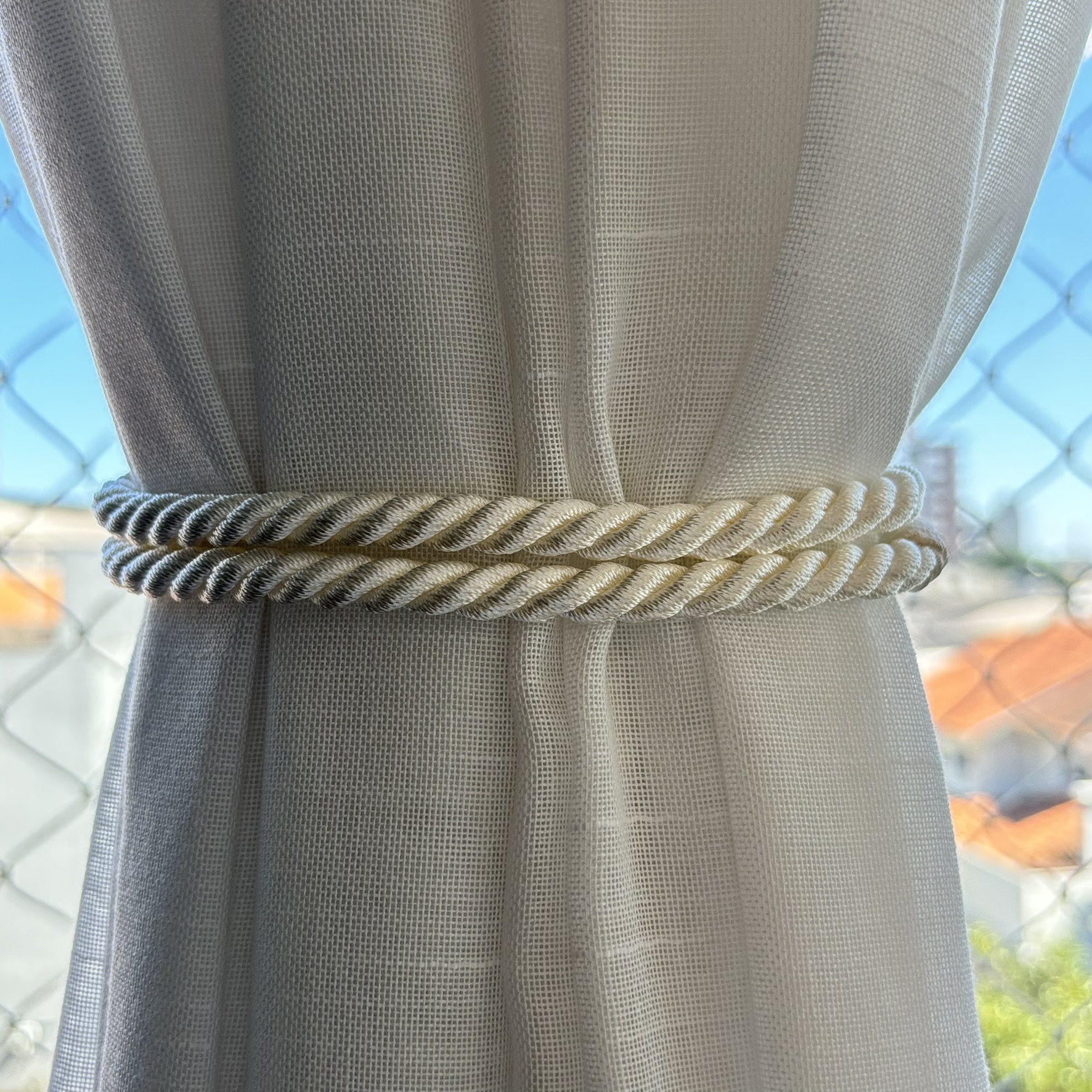 BRAÇADEIRA PARA CORTINA (PAR) CORDA OFF WHITE