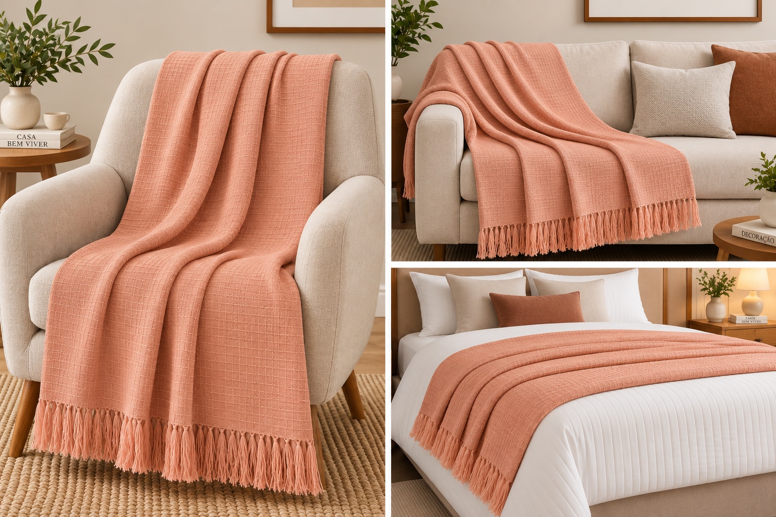 MANTA MARROCOS 1.50X2.10M - rosa claro