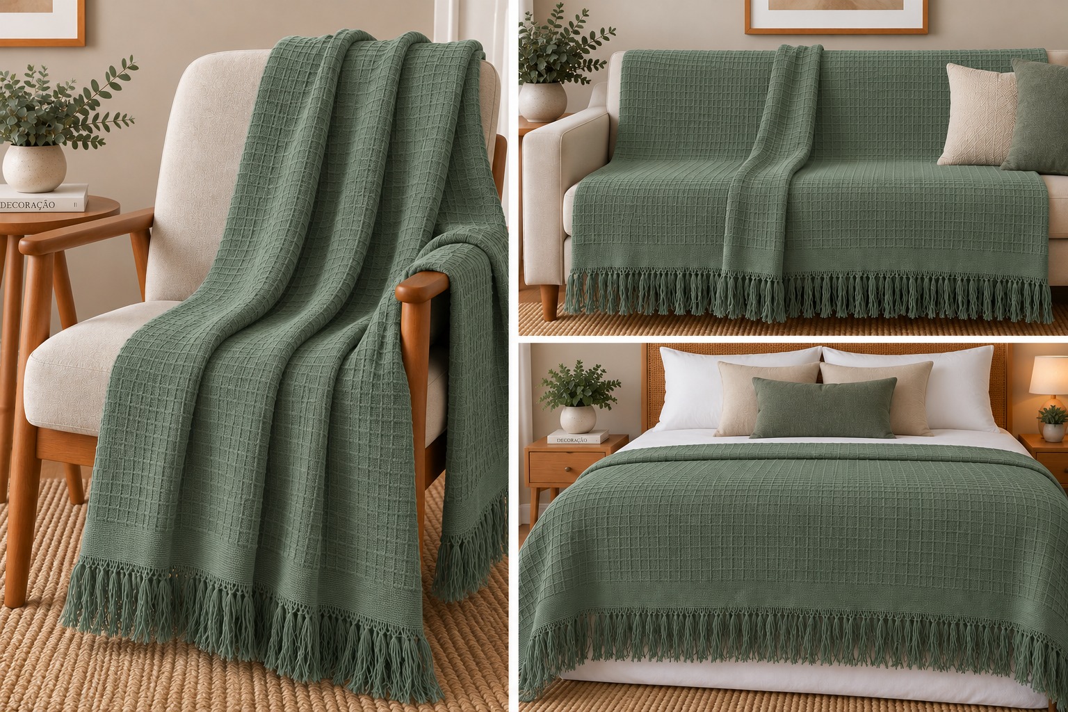 MANTA MARROCOS 1,20x1,50 - Verde