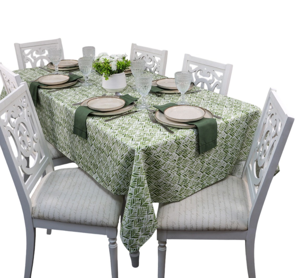 TOALHA DE MESA 8 LUGARES 1,50m x 2,50m ANTIQUE - LEAVES 