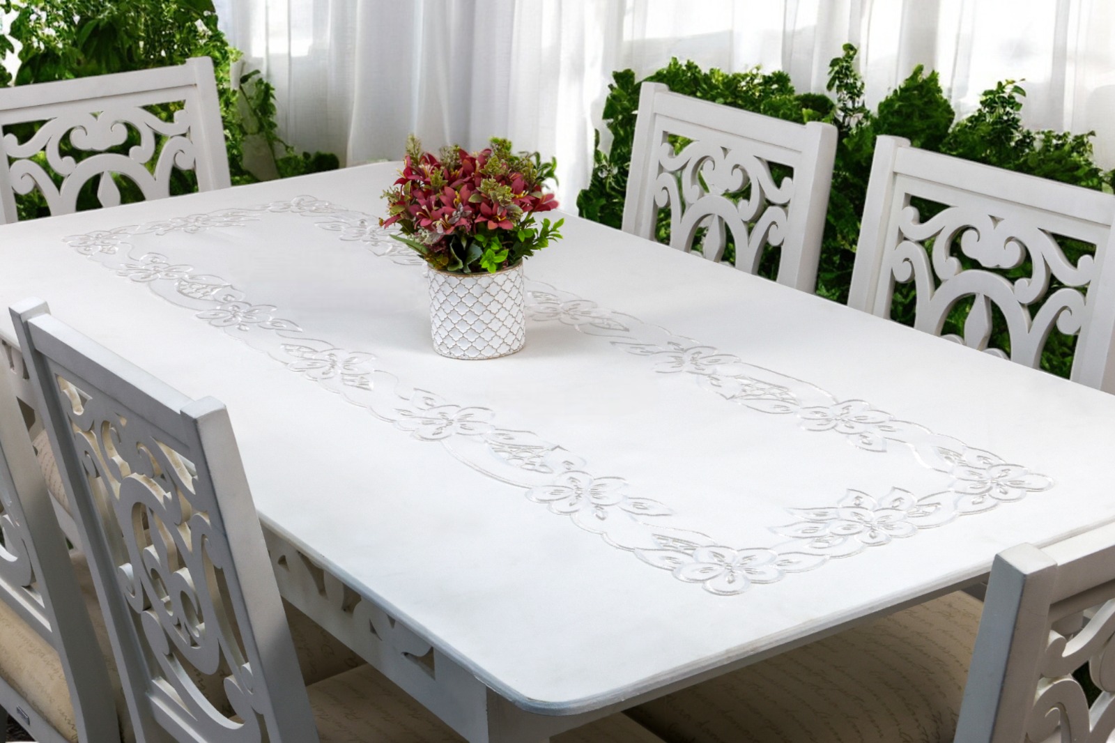 TRILHO DE MESA 40cm x 1,80m RECHILIE - BLANC