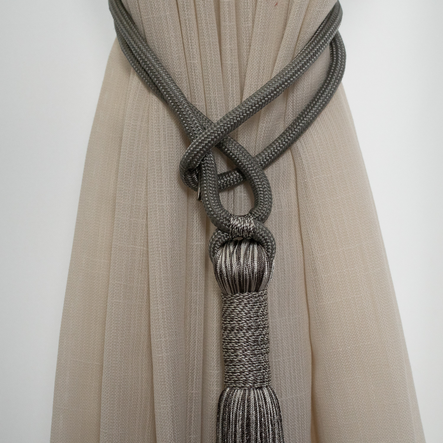 BRAÇADEIRA PARA CORTINA ELEGANCE CINZA MESCLA