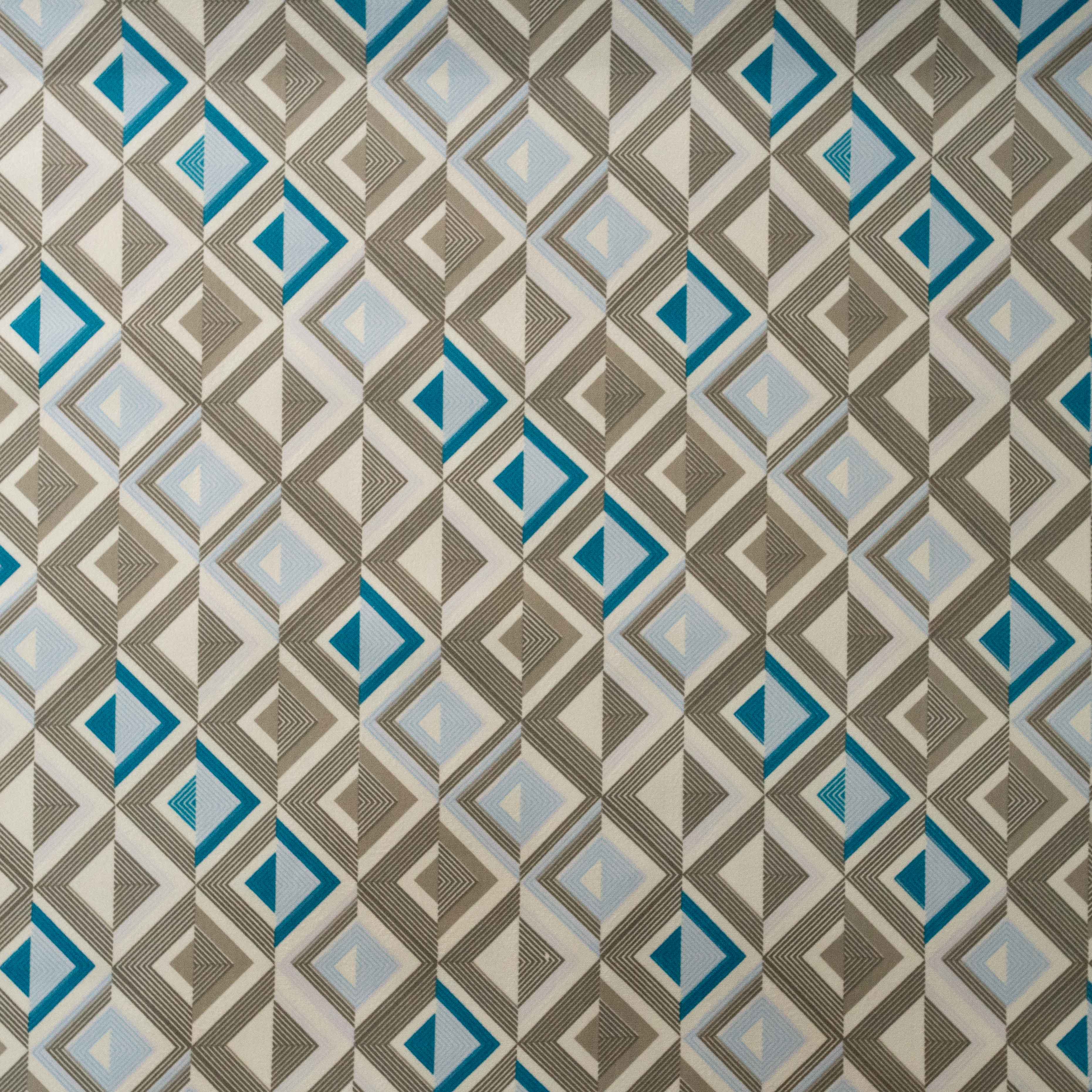 SUEDE TRIANGULOS CINZA E AZUL