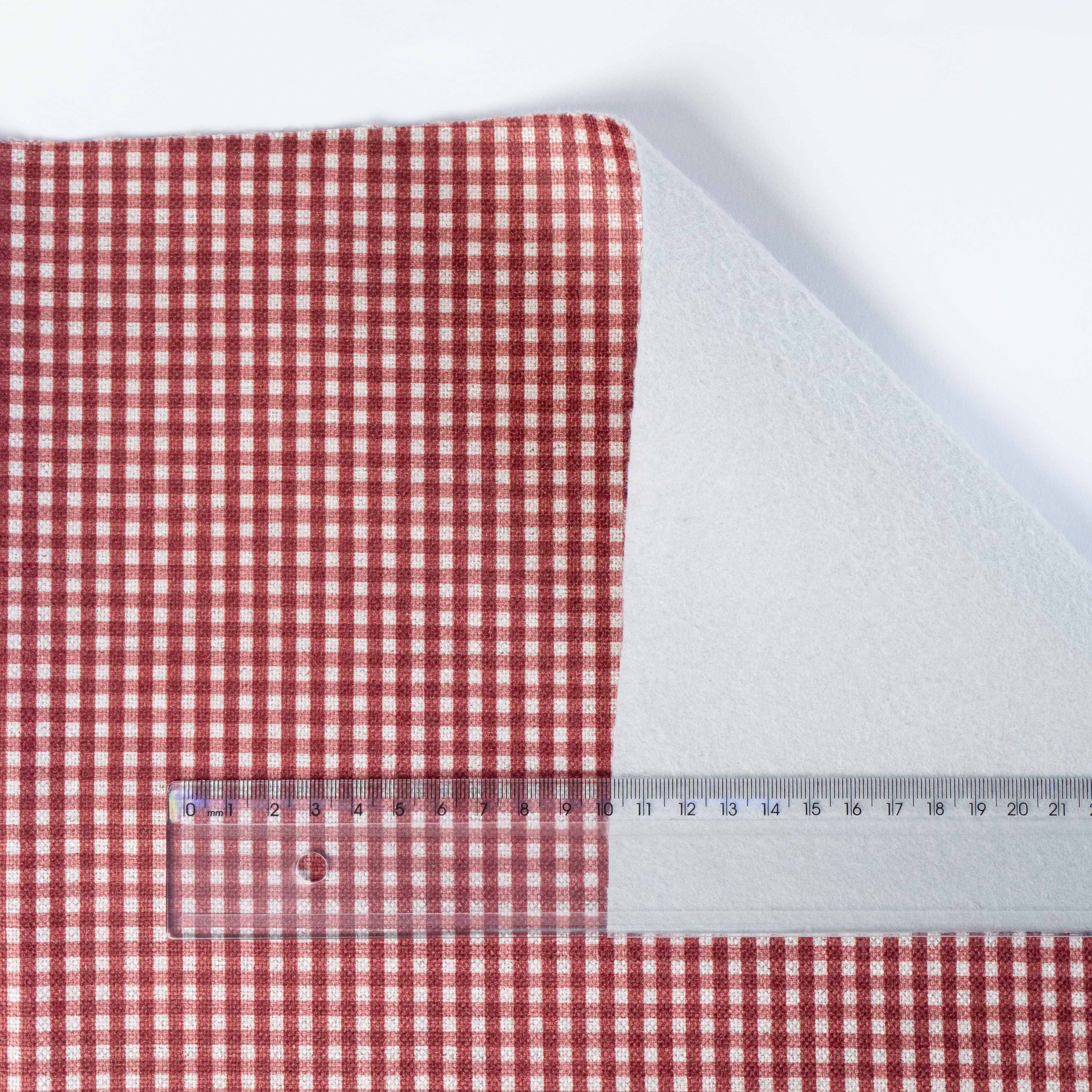 LINEN XADREZ PEQUENO CEREJA D02  C26