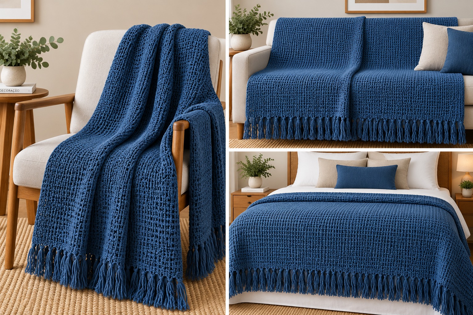 MANTA MAIA 1,50 X 1,20 - azul