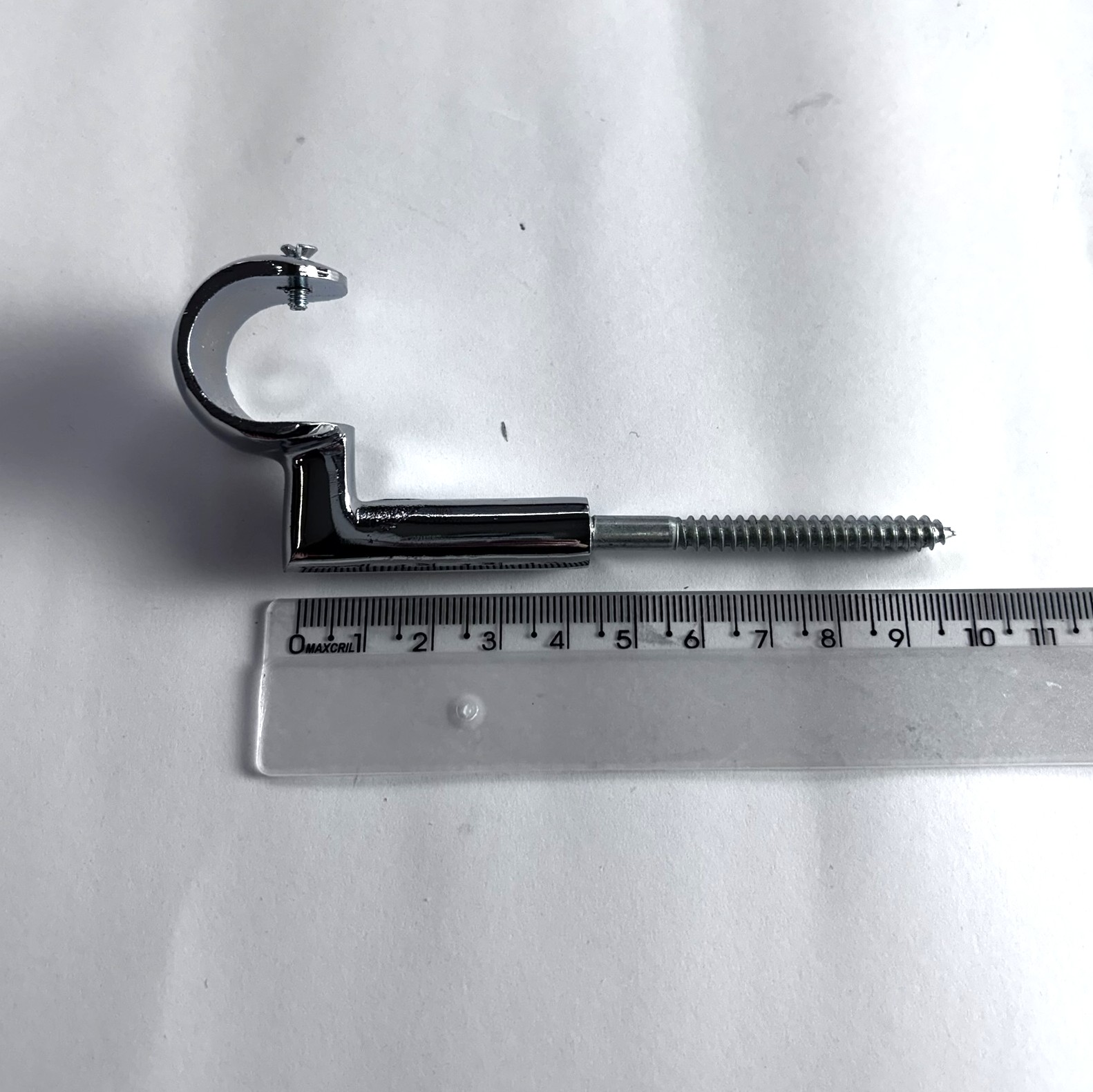 SUPORTE DE TETO PARA VARAO CORTINA DE  19mm - CROMADO