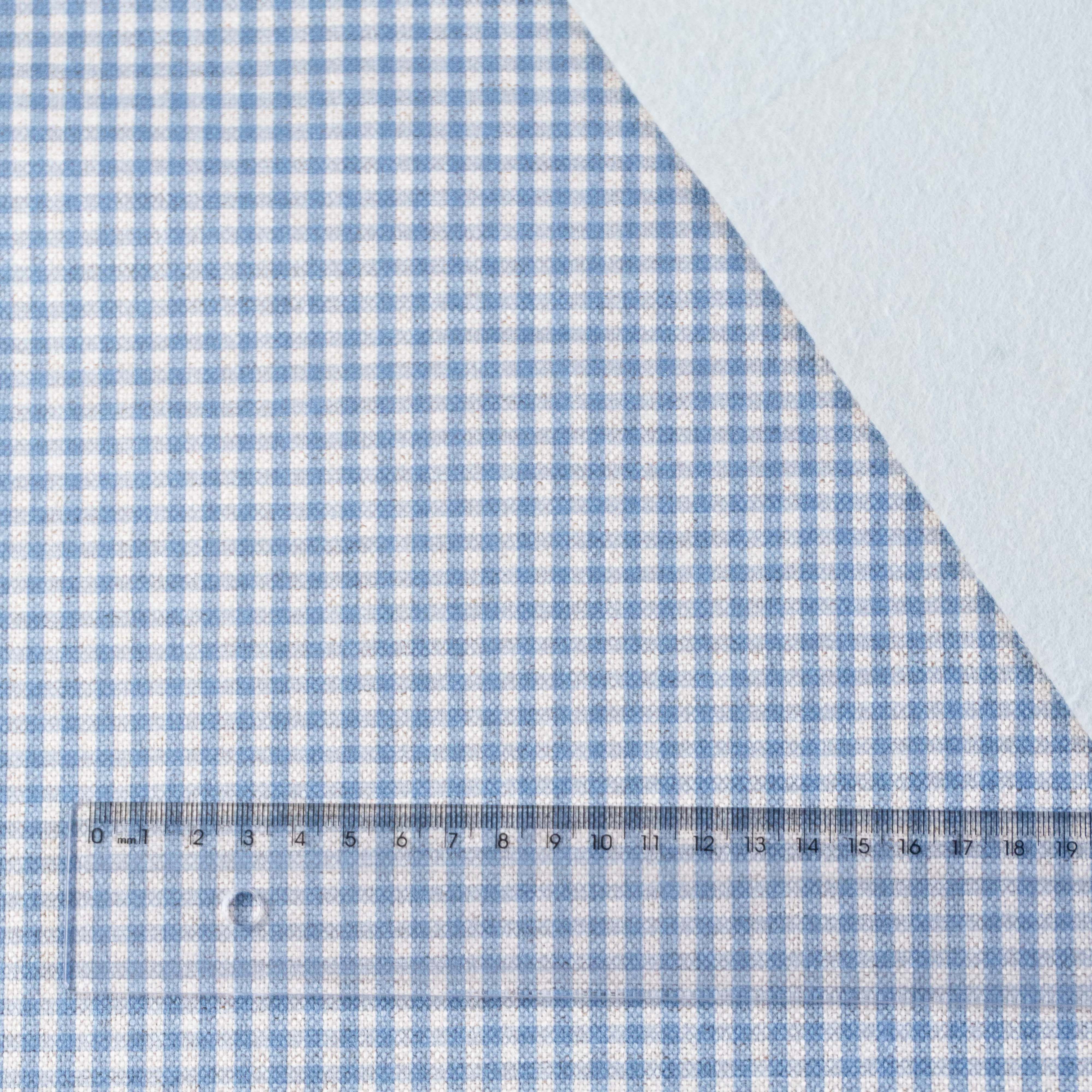 LINEN  XADREZ PEQUENO AZUL D02 C22