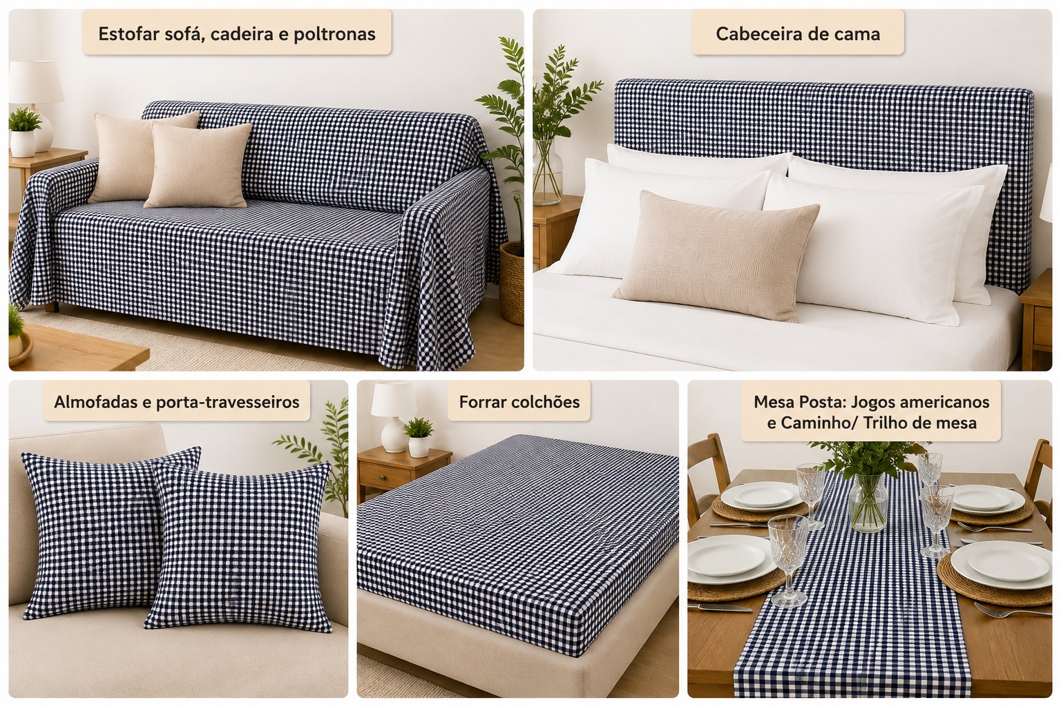 LINEN XADREZ PEQUENO PRETO D02 C11