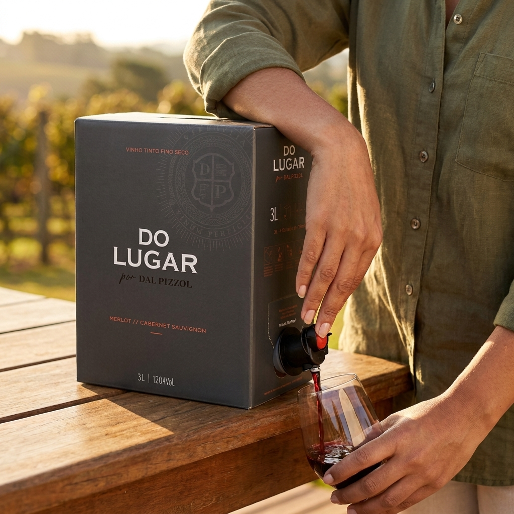 Vinho Tinto Do Lugar Merlot Cabernet Bag in Box 3 L &ndash; Dal Pizzol