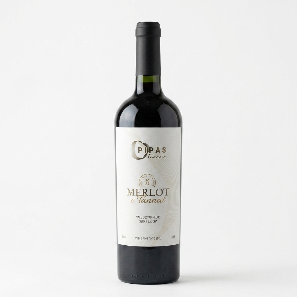 Vinho Merlot e Tannat Pipas Terroir 750 ml — Safra 2026