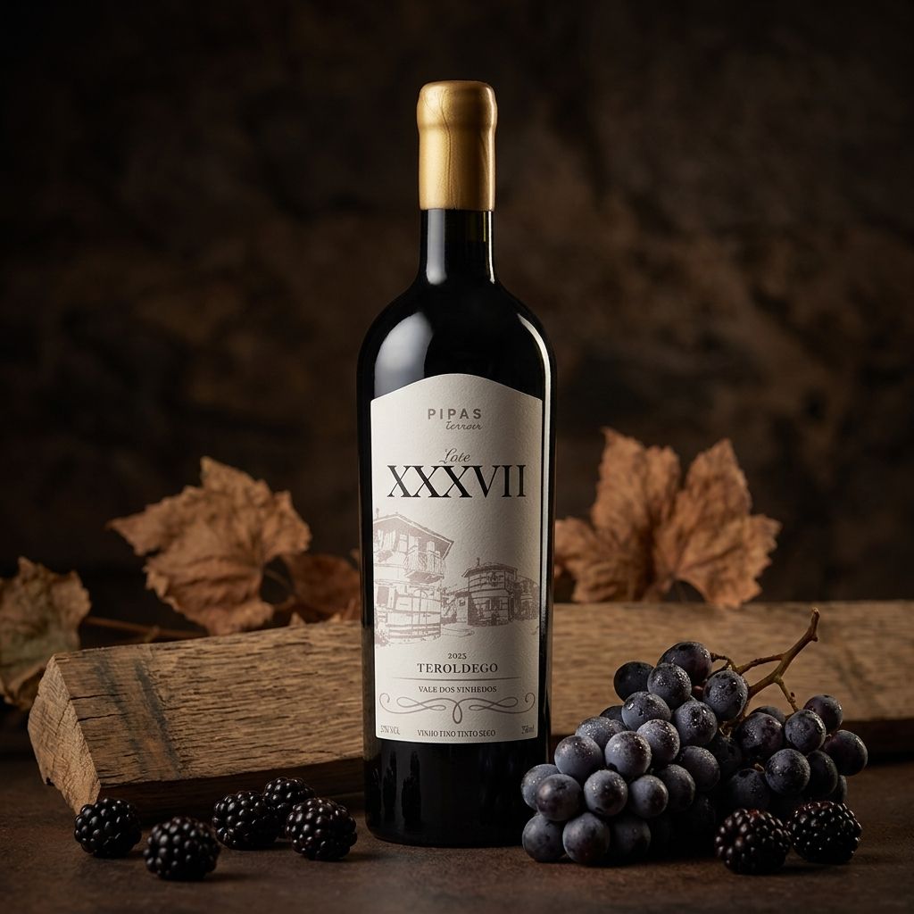 Vinho Ícone Teroldego Lote 37 Pipas Terroir 750 ml — Safra 2025
