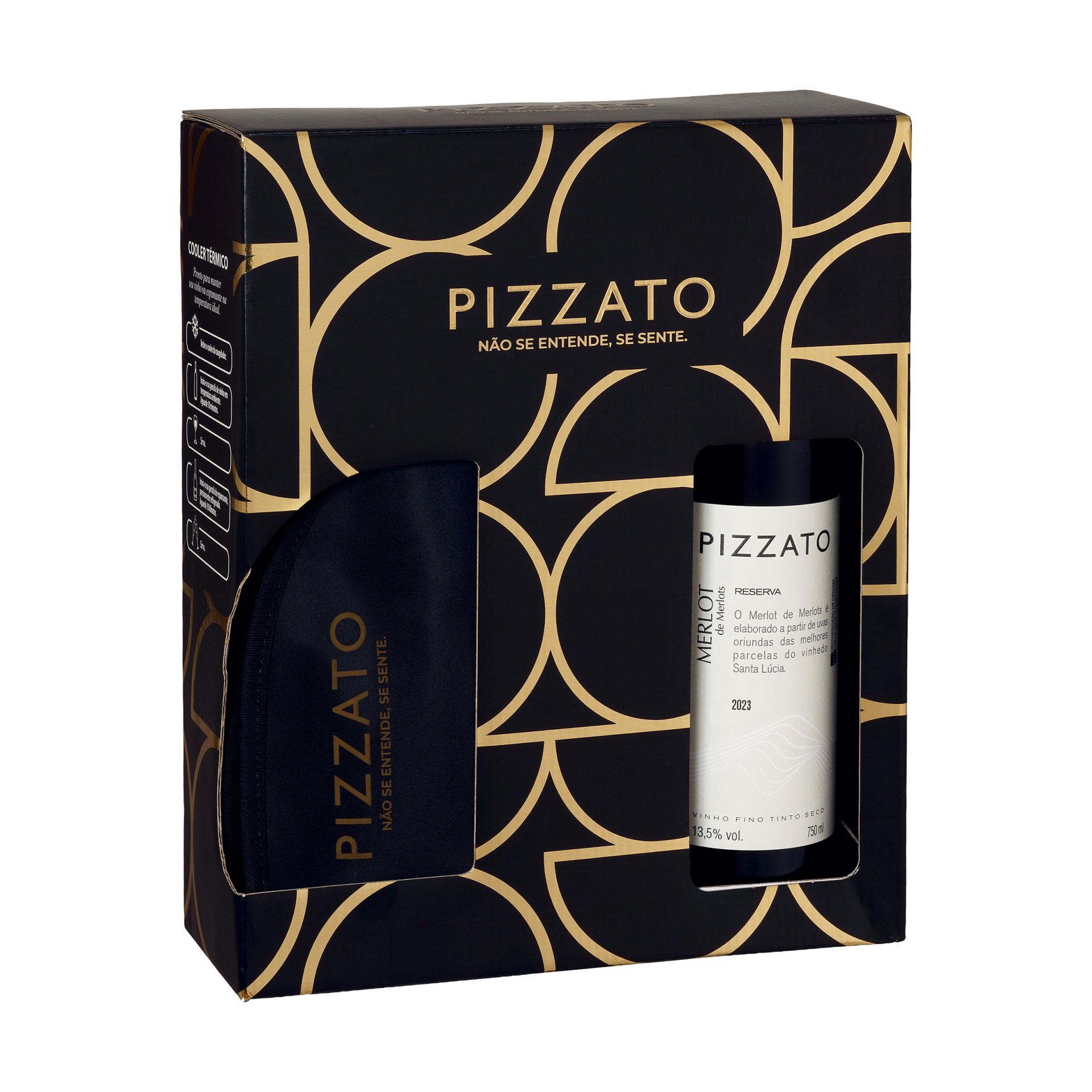Kit Pizzato Merlot de Merlots com Cooler térmico
